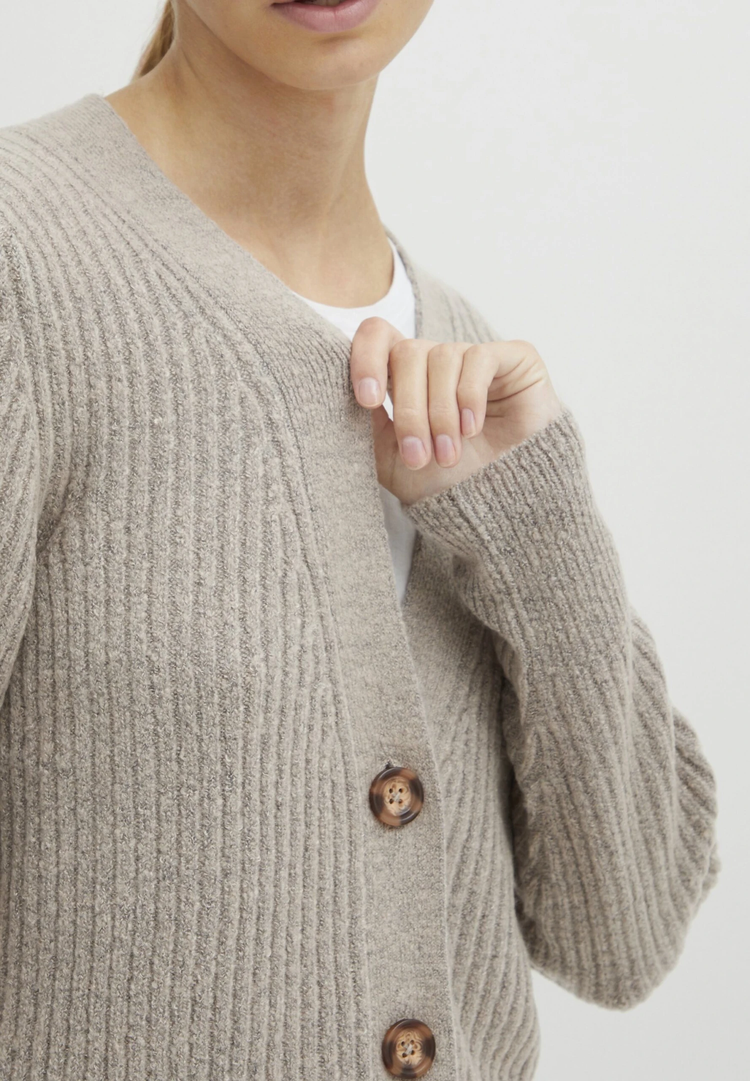 OXMO Oxnorene - Vest - Cement Melange - Afbeelding 4