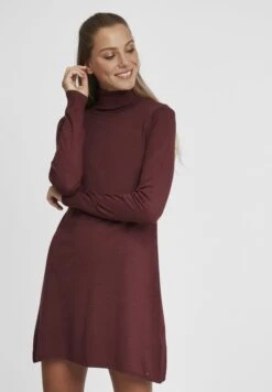 OXMO Oxwinala - Gebreide Jurk - Chocolate Truffle
