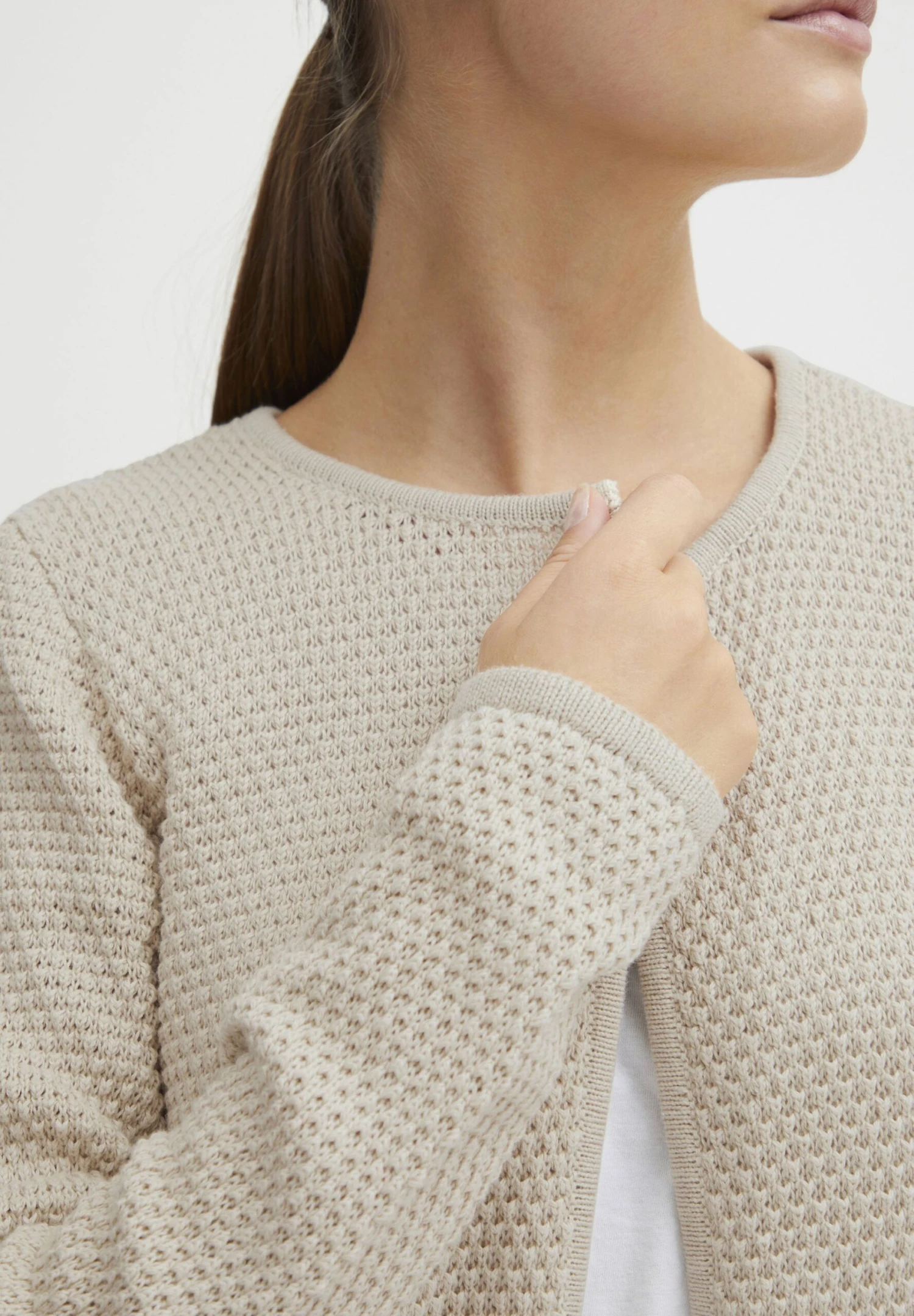 OXMO Oxhilda - Vest - Oatmeal - Afbeelding 4