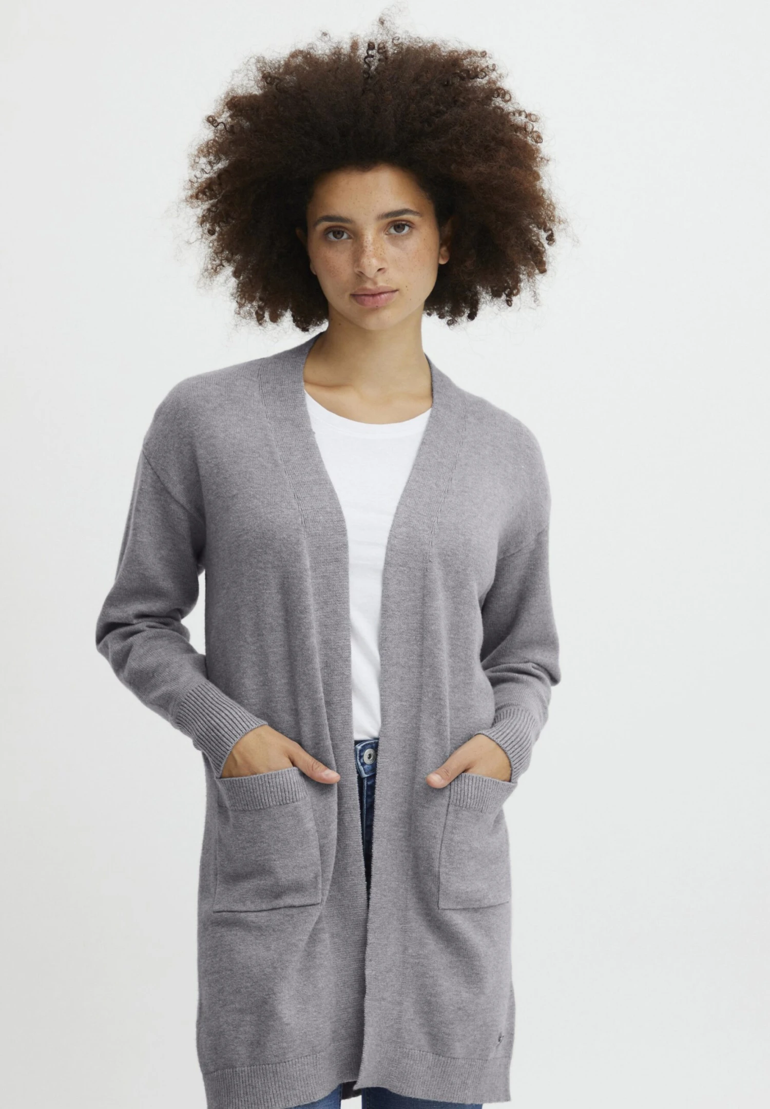 OXMO Oxritiana - Vest - Mid Grey Melange