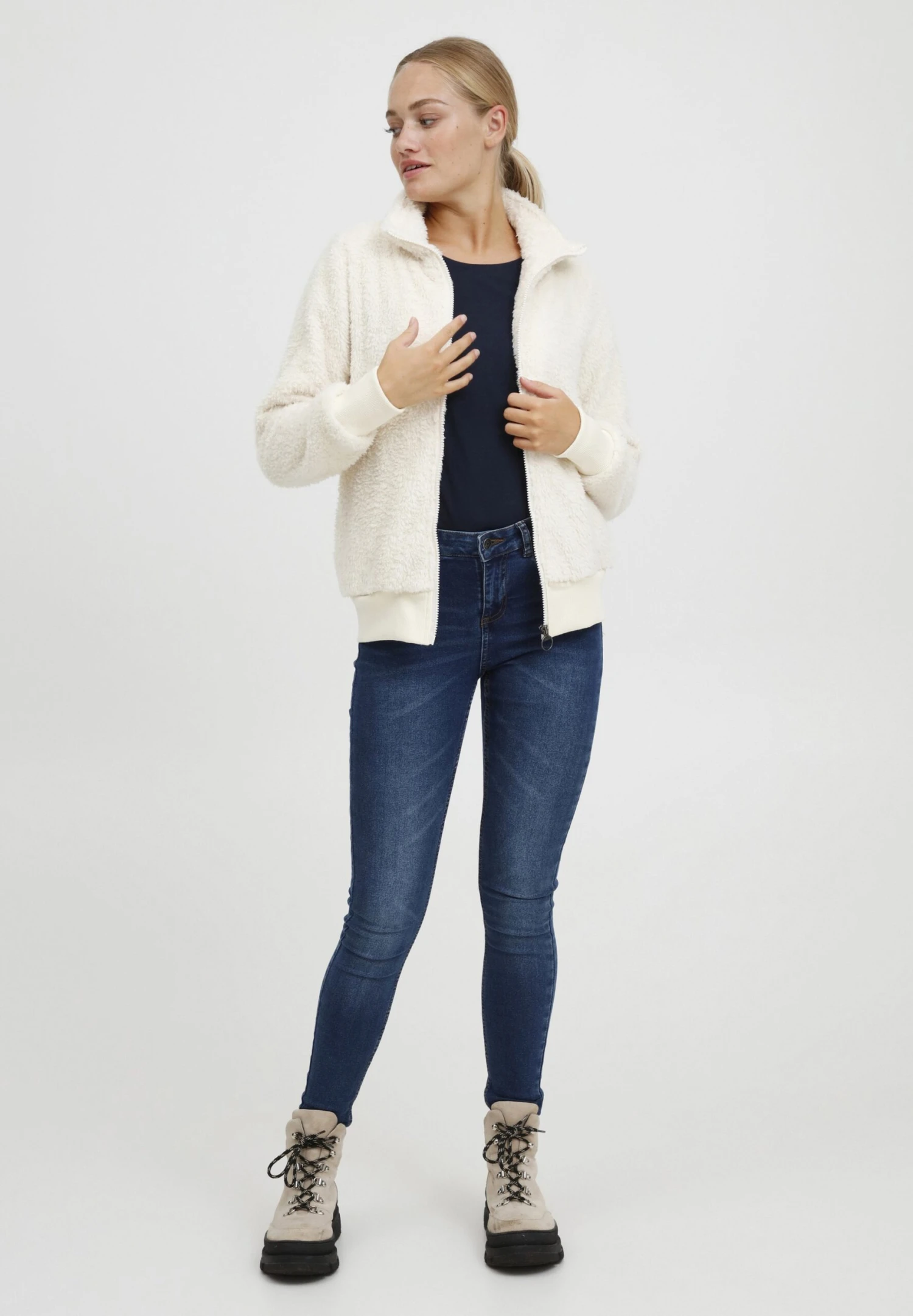 OXMO Anneka - Fleecejas - White - Afbeelding 2