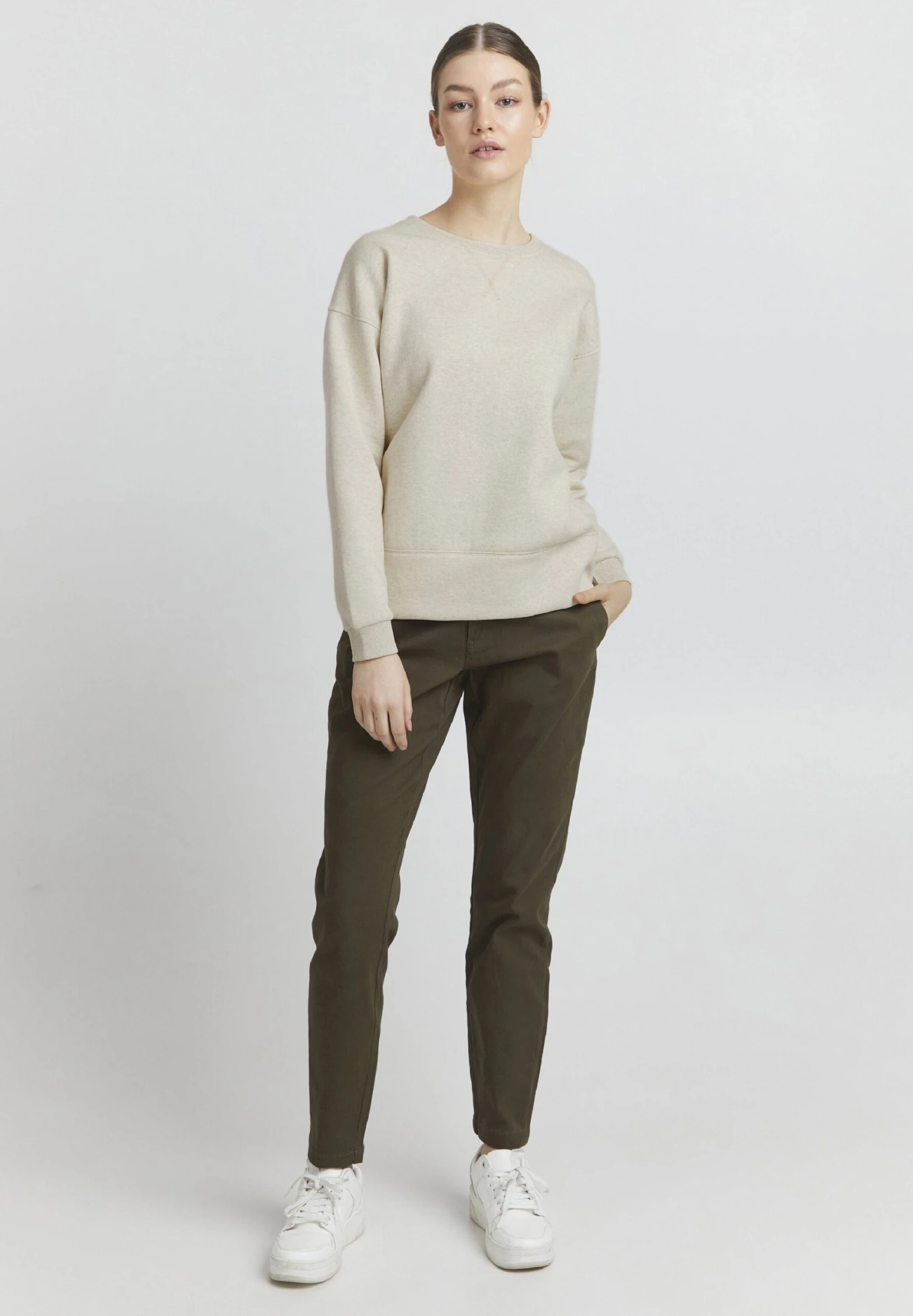 OXMO Holma - Sweater - Oatmeal Melange - Afbeelding 2