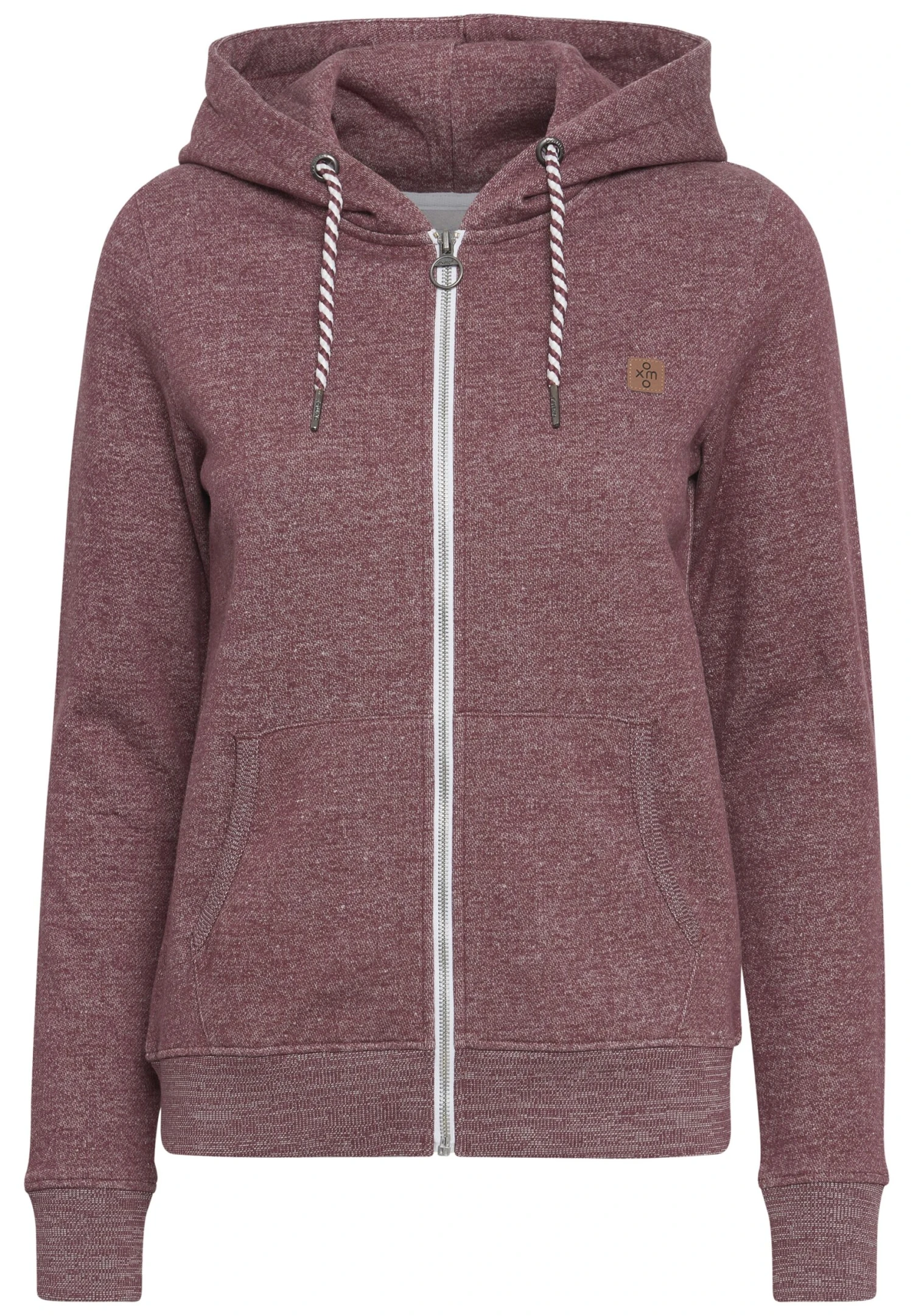 OXMO Celia - Sweater Met Rits - Wine Red Melange - Afbeelding 6
