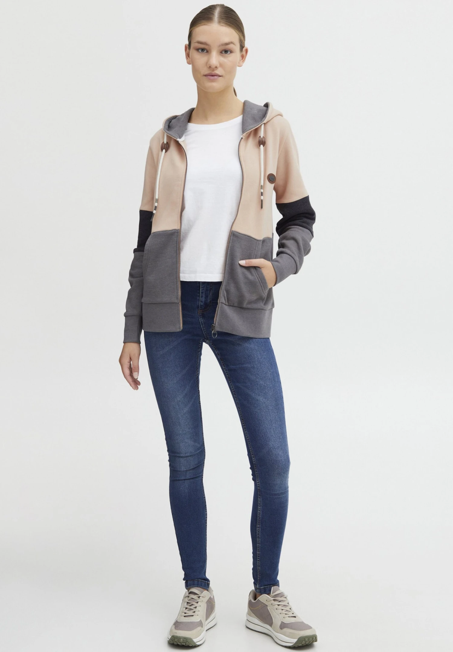 OXMO Kate - Sweater Met Rits - Mahogany Rose - Afbeelding 2