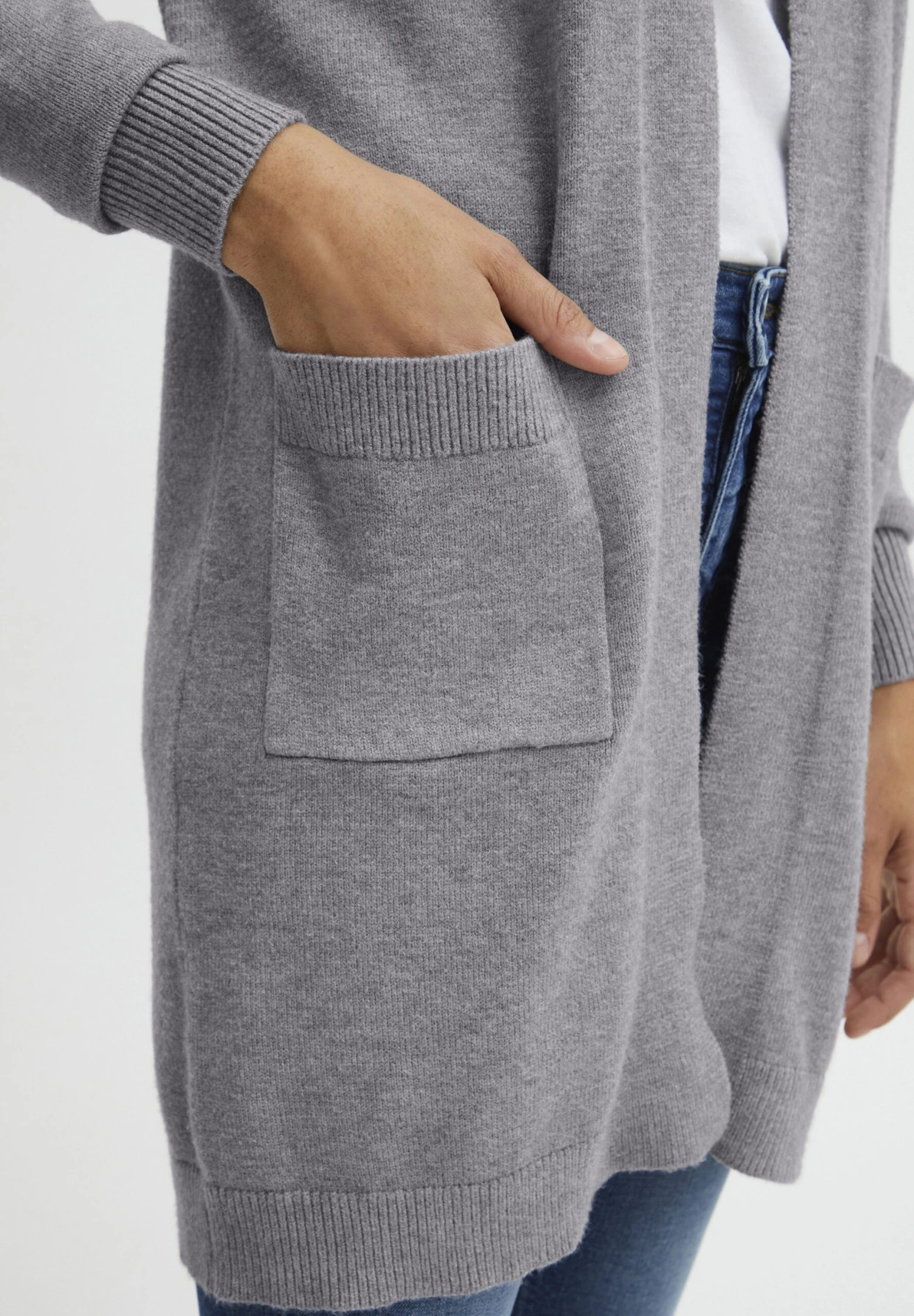 OXMO Oxritiana - Vest - Mid Grey Melange - Afbeelding 5