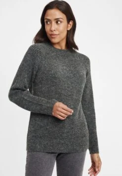 OXMO Oxgianna - Trui - Dark Grey Melange