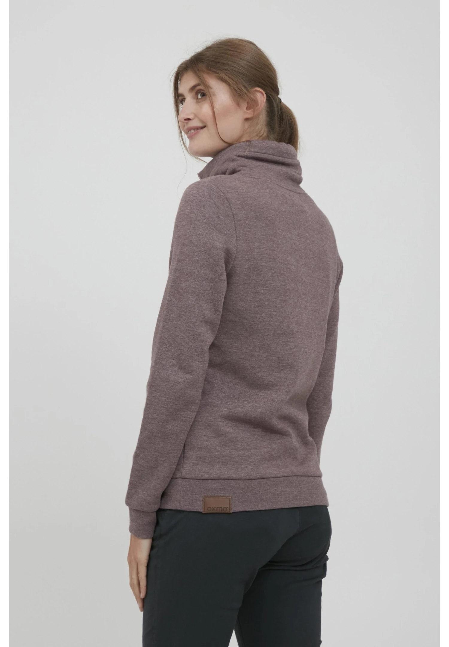 OXMO Oxvicky - Sweater Met Rits - Sparrow M - Afbeelding 3