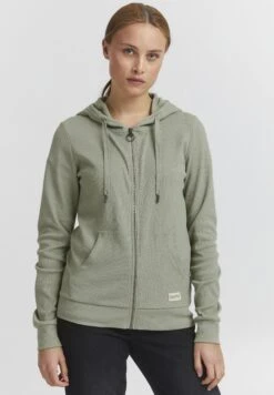 OXMO Oxlova - Sweater Met Rits - Seagrass Melange