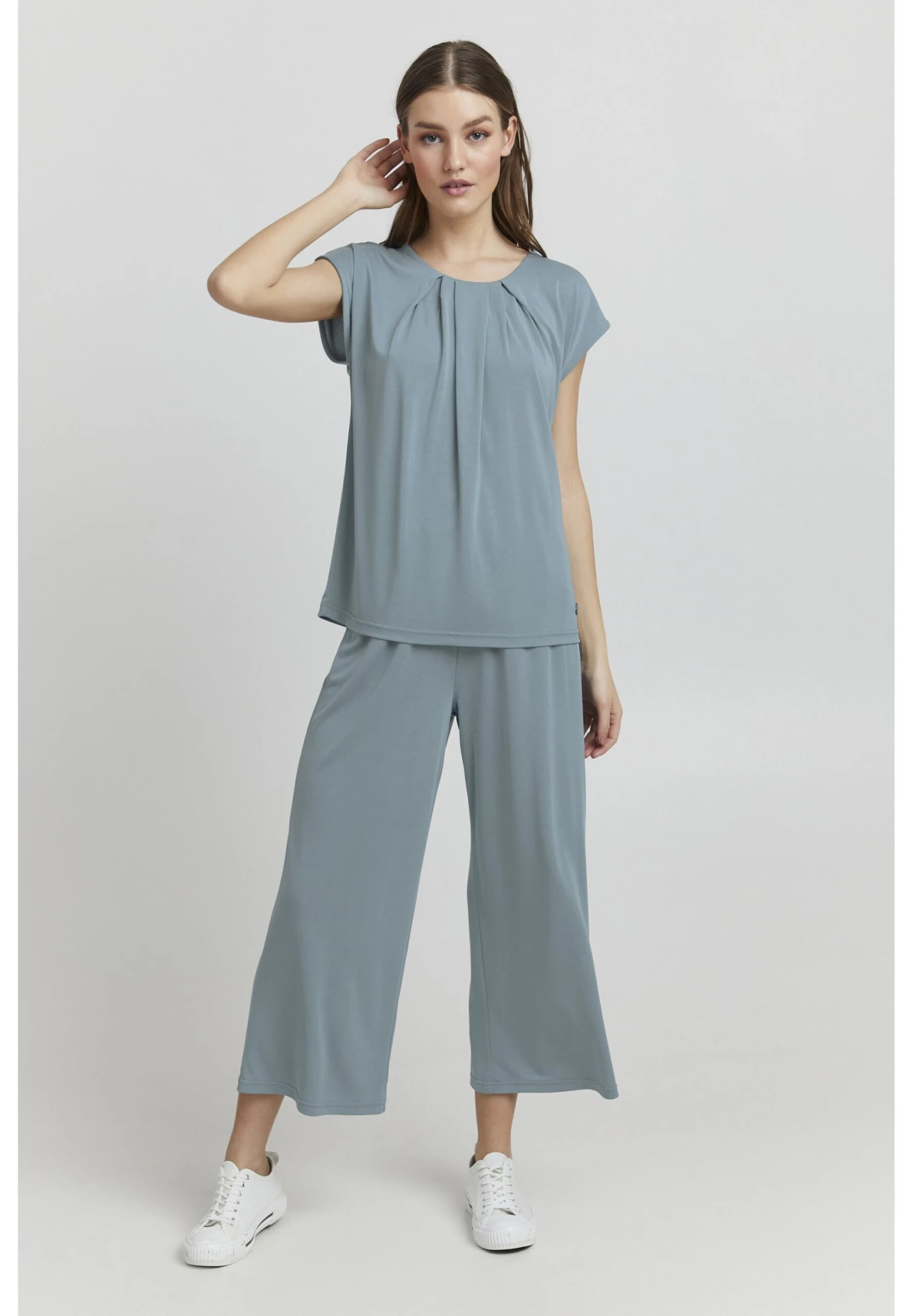 OXMO Bjalla - T-Shirt Print - Blue - Afbeelding 2