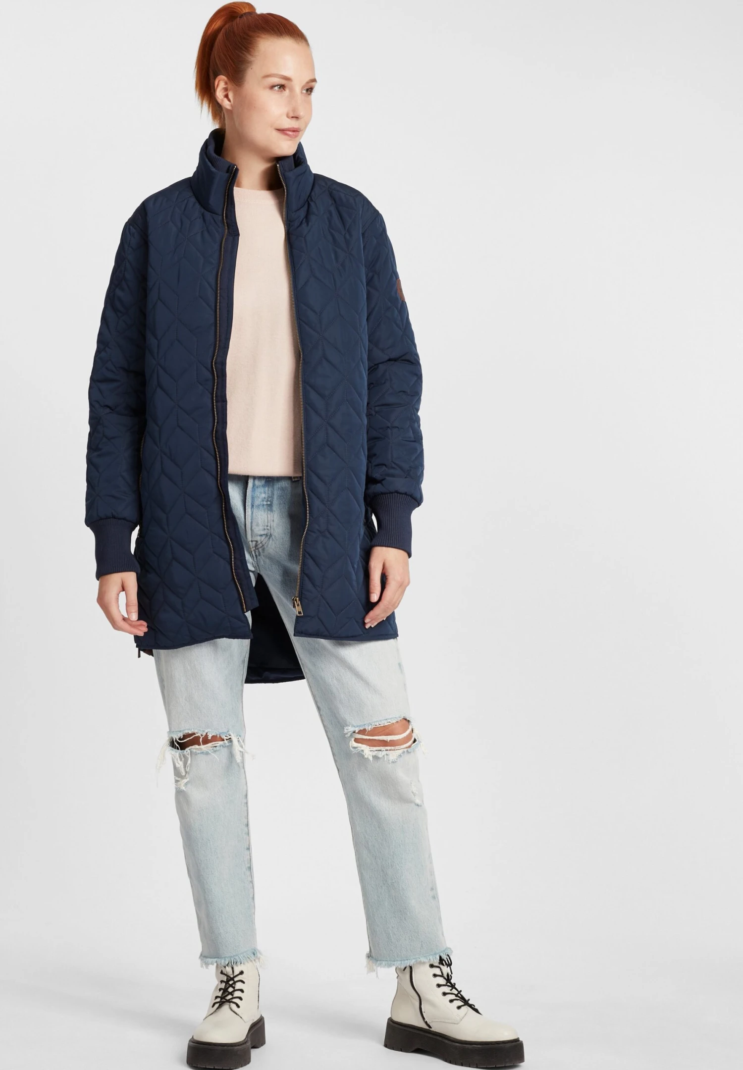 OXMO Alara - Winterjas - Dress Blues - Afbeelding 2