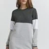 OXMO Oxomila - Jurk - Dark Grey Melange