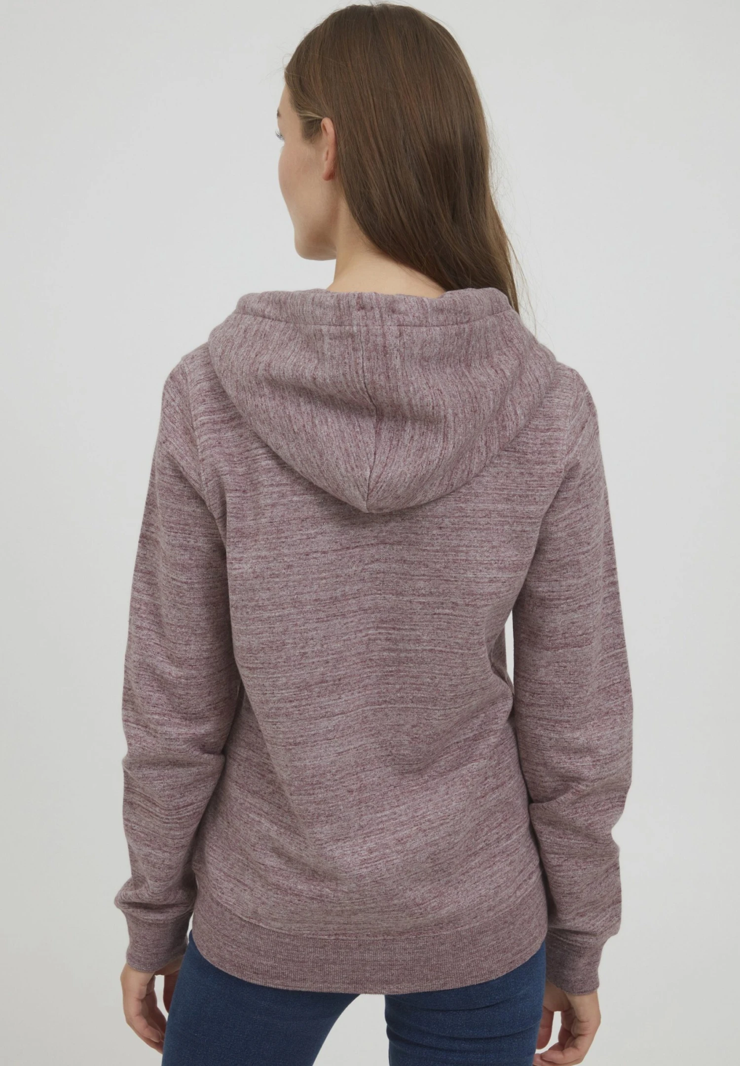 OXMO Oxhelna - Sweater Met Rits - Chocolate Truffle Melange - Afbeelding 3