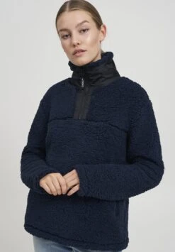 OXMO Oxelina - Fleece Trui - Dark Blue