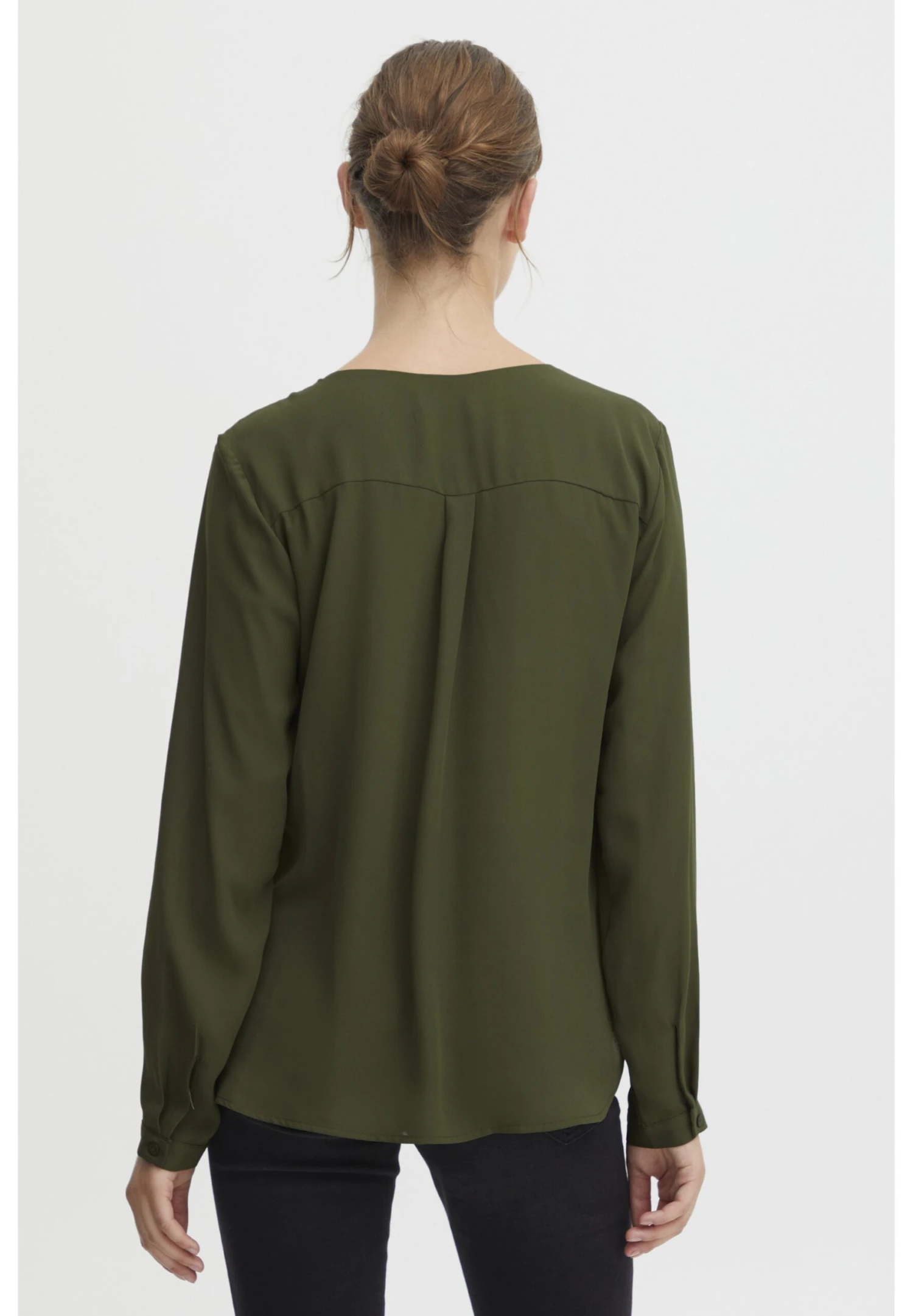 OXMO Oxhally - Blouse - Rifle Green - Afbeelding 3