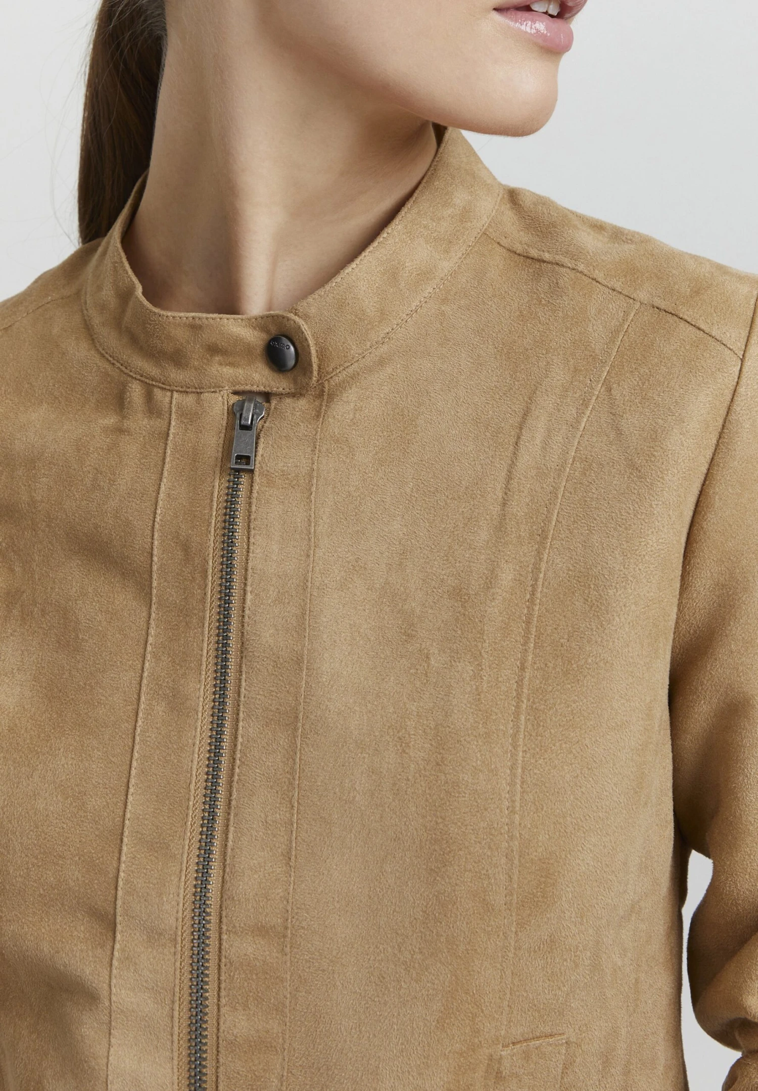 OXMO Peggy - Imitatieleren Jas - Tannin - Afbeelding 4