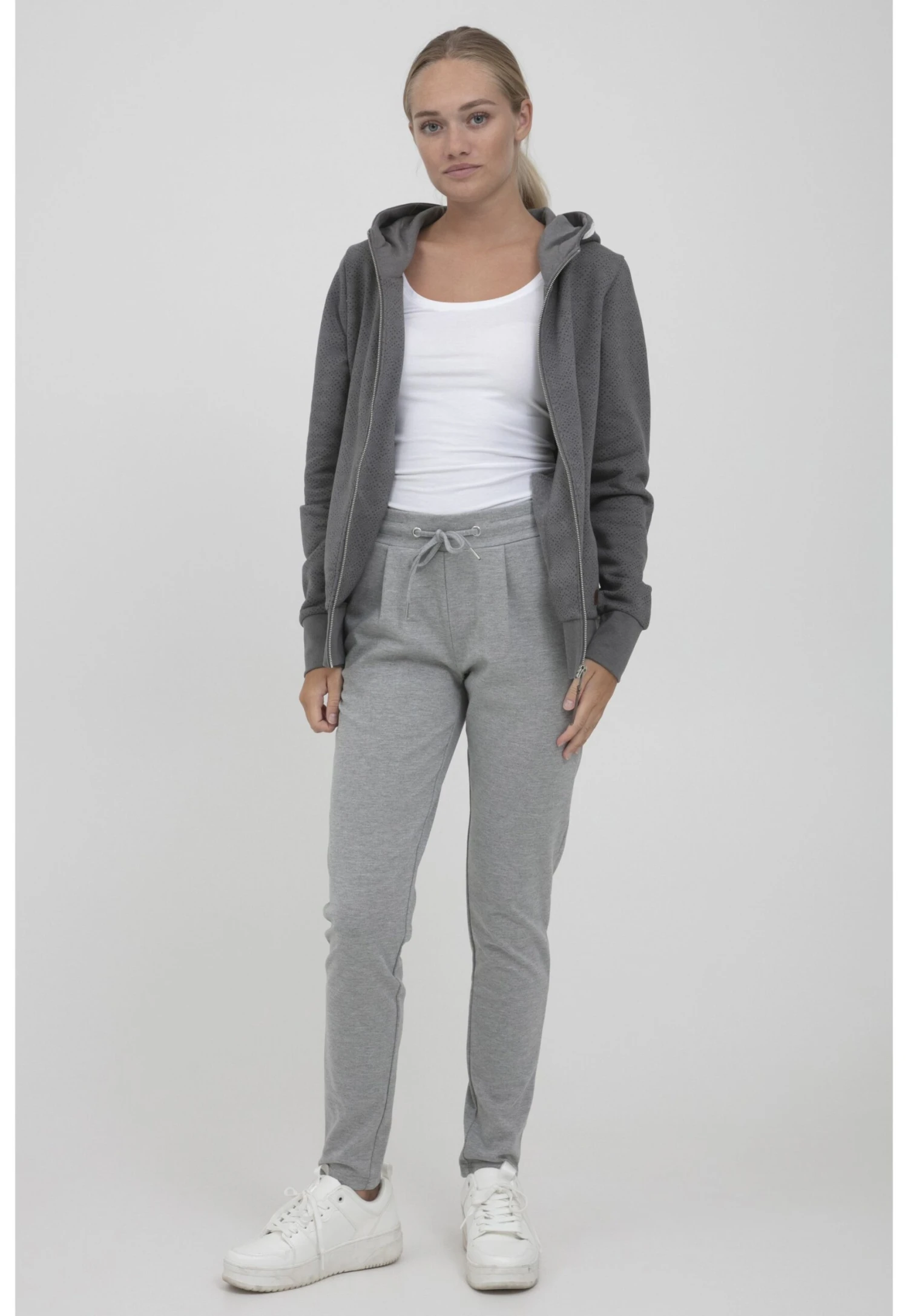 OXMO Vendela - Sweater Met Rits - Grey - Afbeelding 2