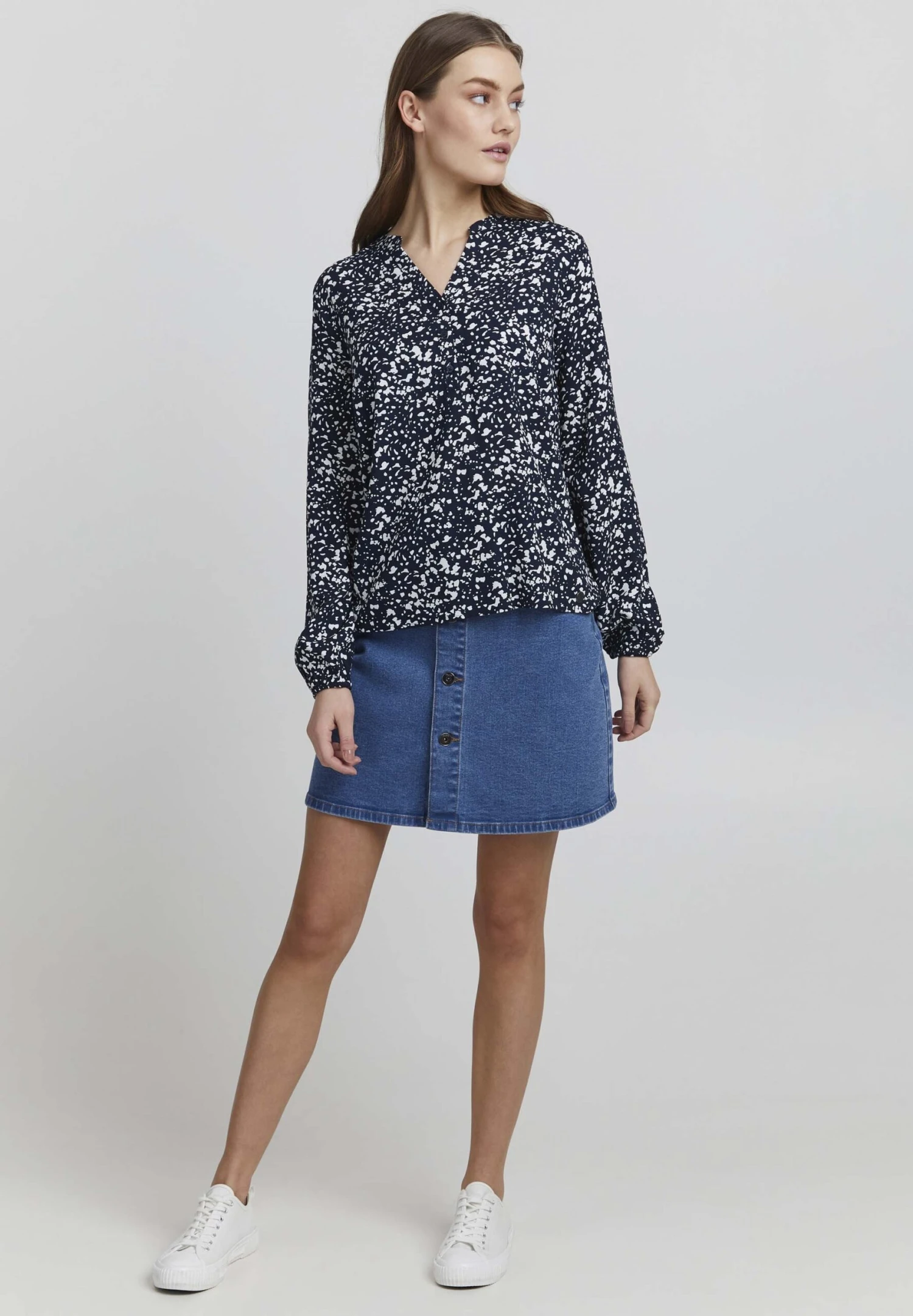 OXMO Elvy - Blouse - Total Eclipse Mix - Afbeelding 2