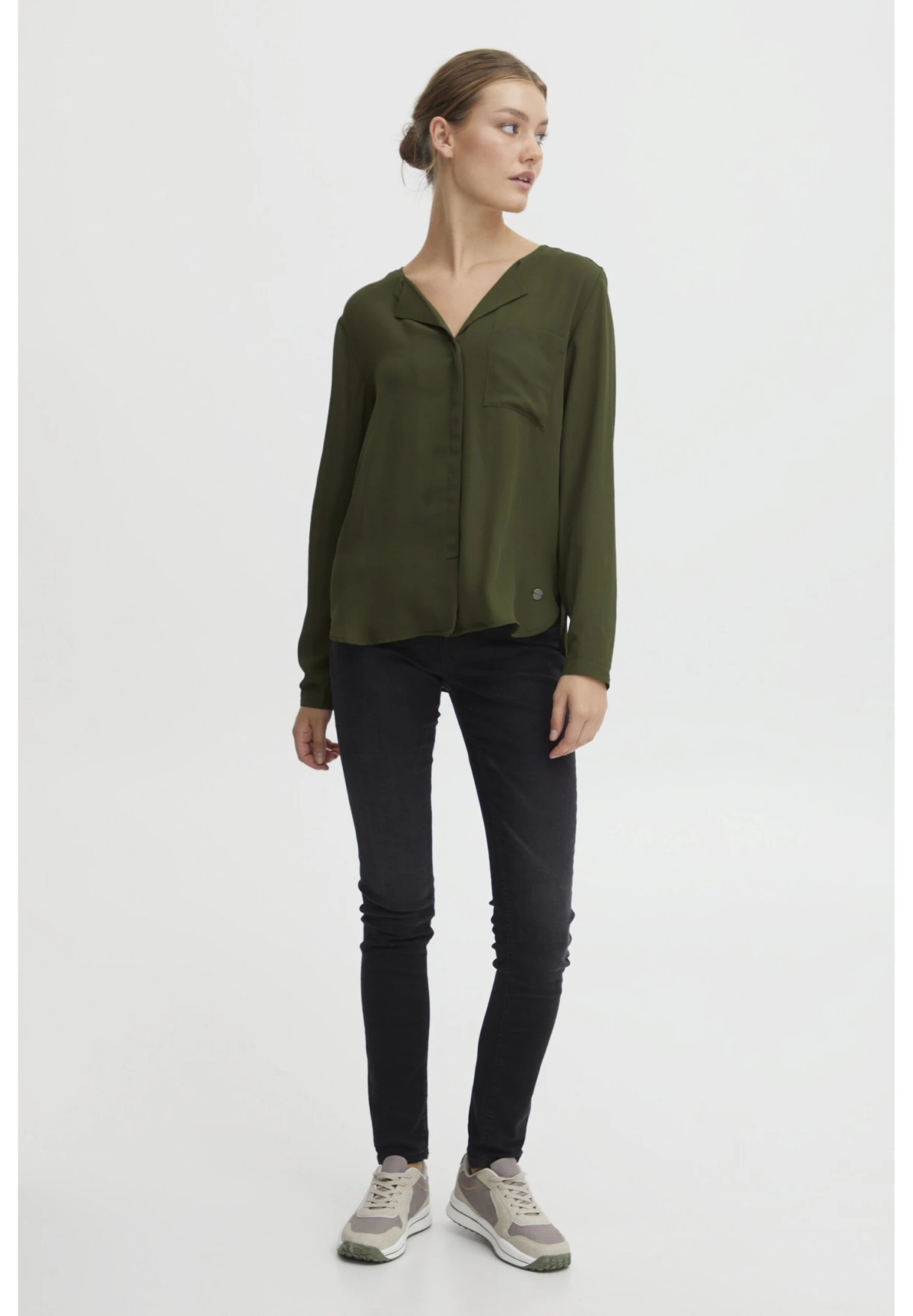 OXMO Oxhally - Blouse - Rifle Green - Afbeelding 2