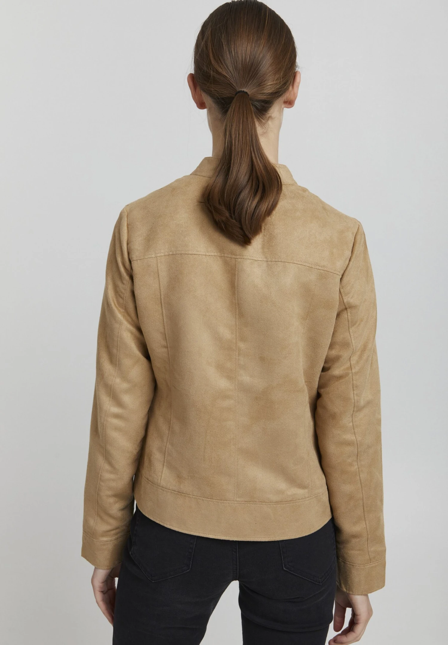 OXMO Peggy - Imitatieleren Jas - Tannin - Afbeelding 3