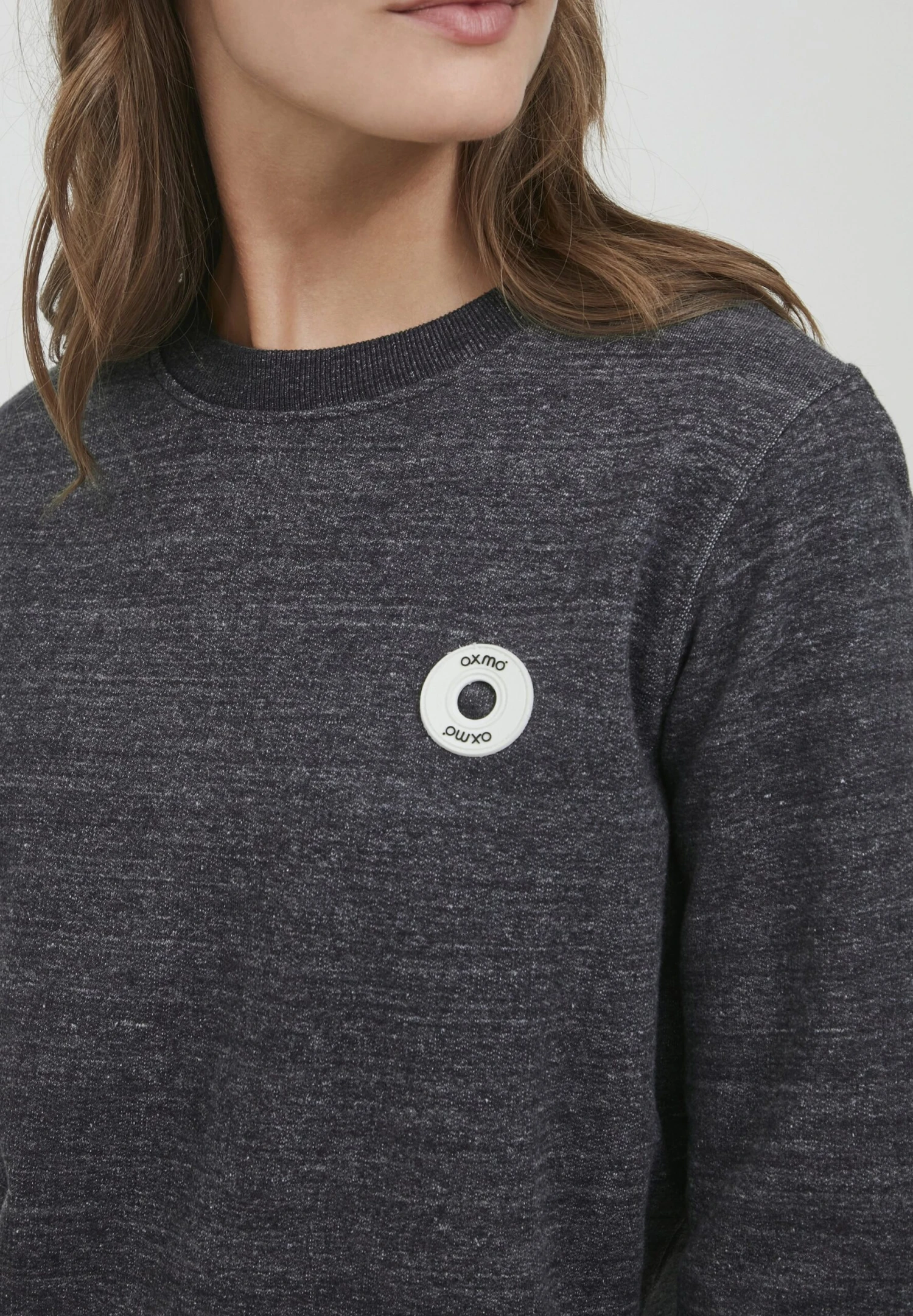 OXMO Oxhella - Trui - Black Melange - Afbeelding 4