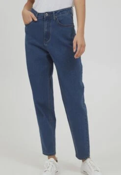 OXMO Oxanne - Straight Leg Jeans - Mid Blue Denim