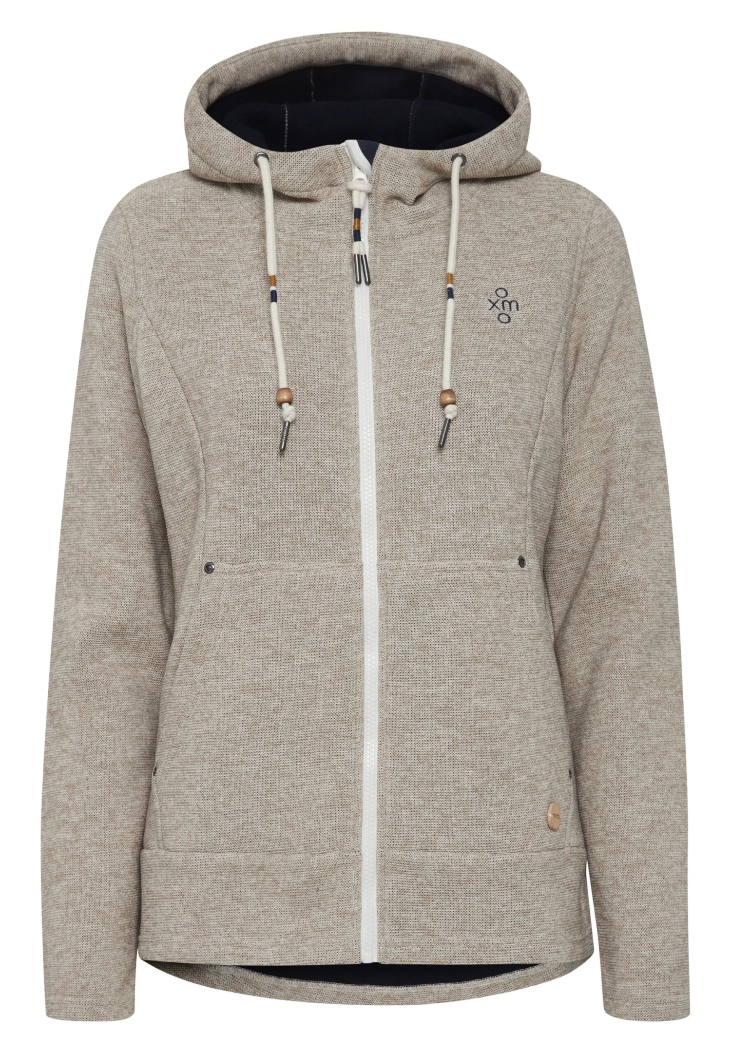 OXMO Oxfia - Sweater Met Rits - Cloud Dancer - Afbeelding 6