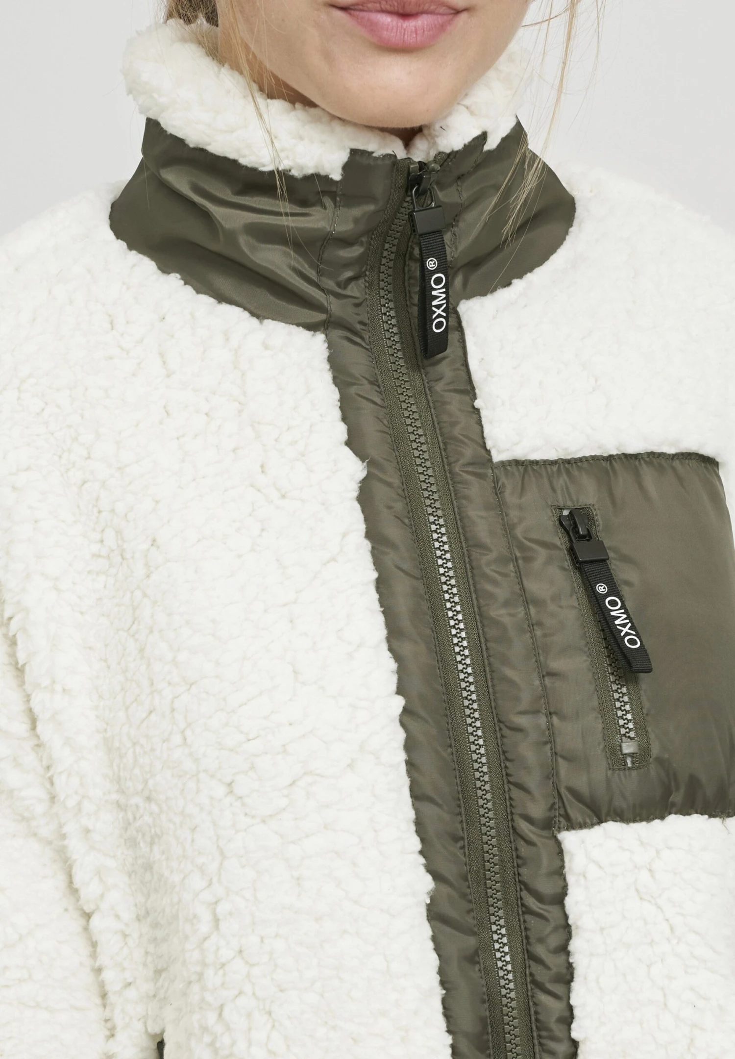 OXMO Oxellin - Fleecejas - Cloud Dancer - Afbeelding 4