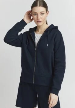 OXMO Holunder - Sweater Met Rits - Total Eclipse