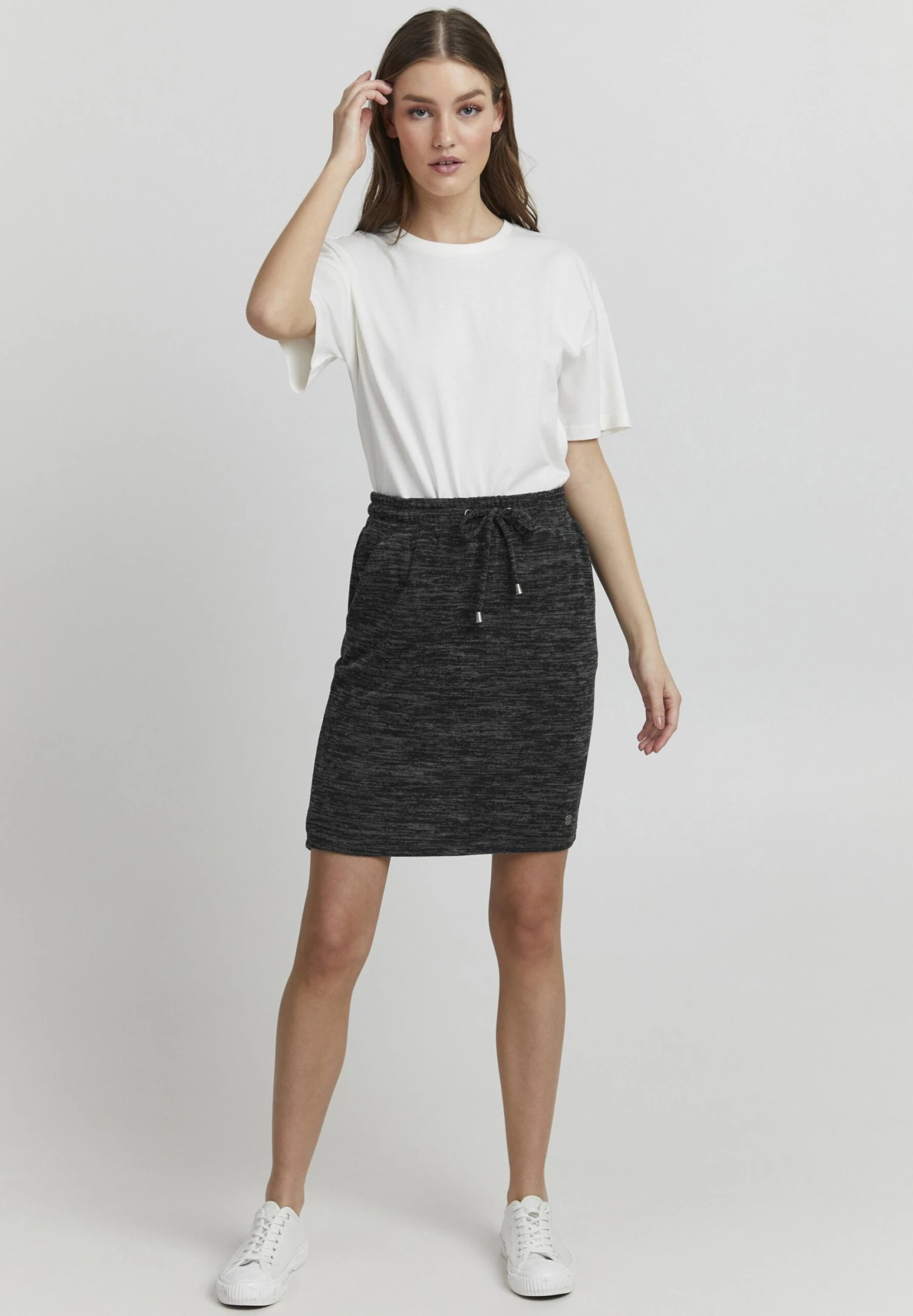 OXMO Birga - Kokerrok - Dark Grey Melange - Afbeelding 2