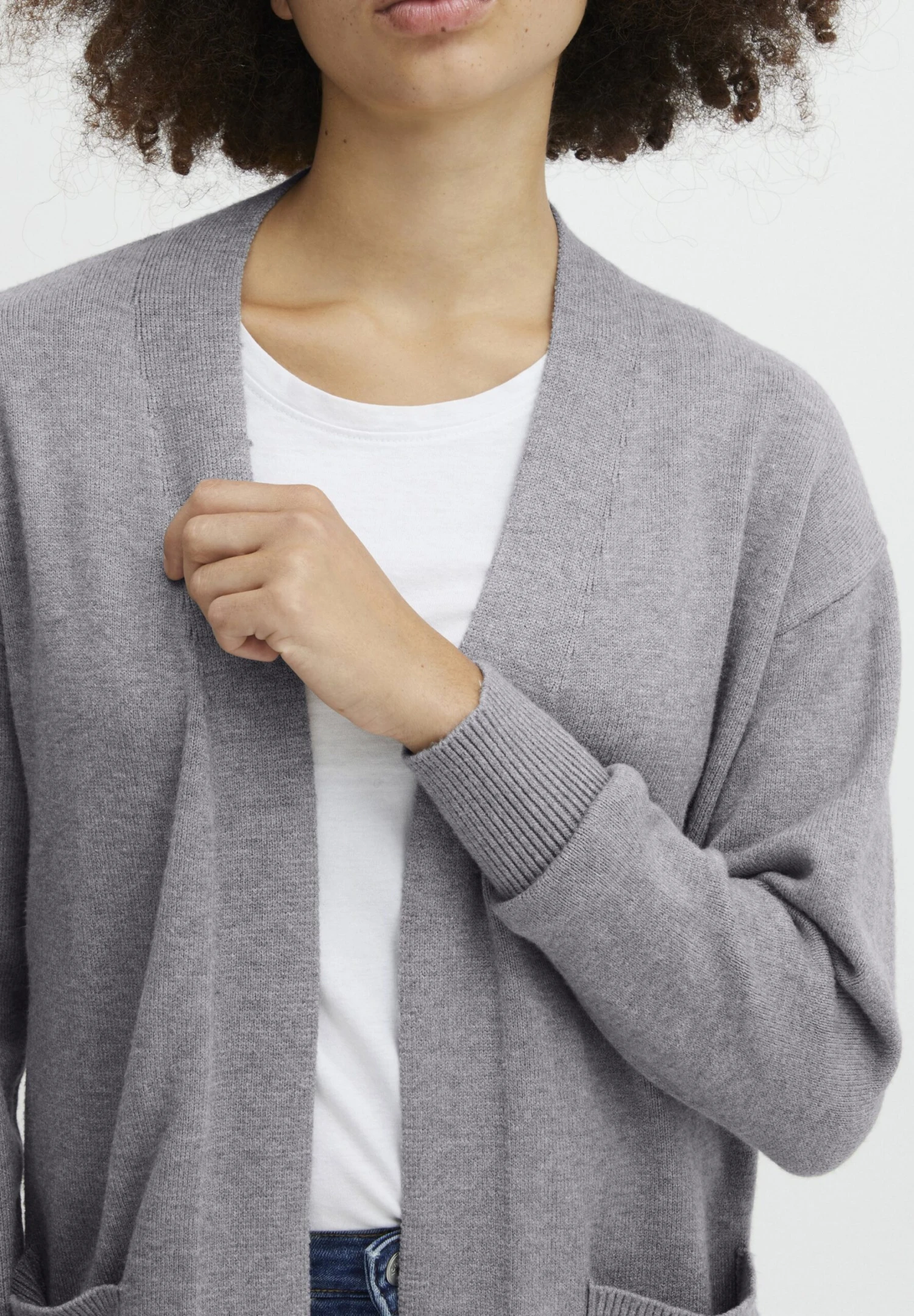 OXMO Oxritiana - Vest - Mid Grey Melange - Afbeelding 4