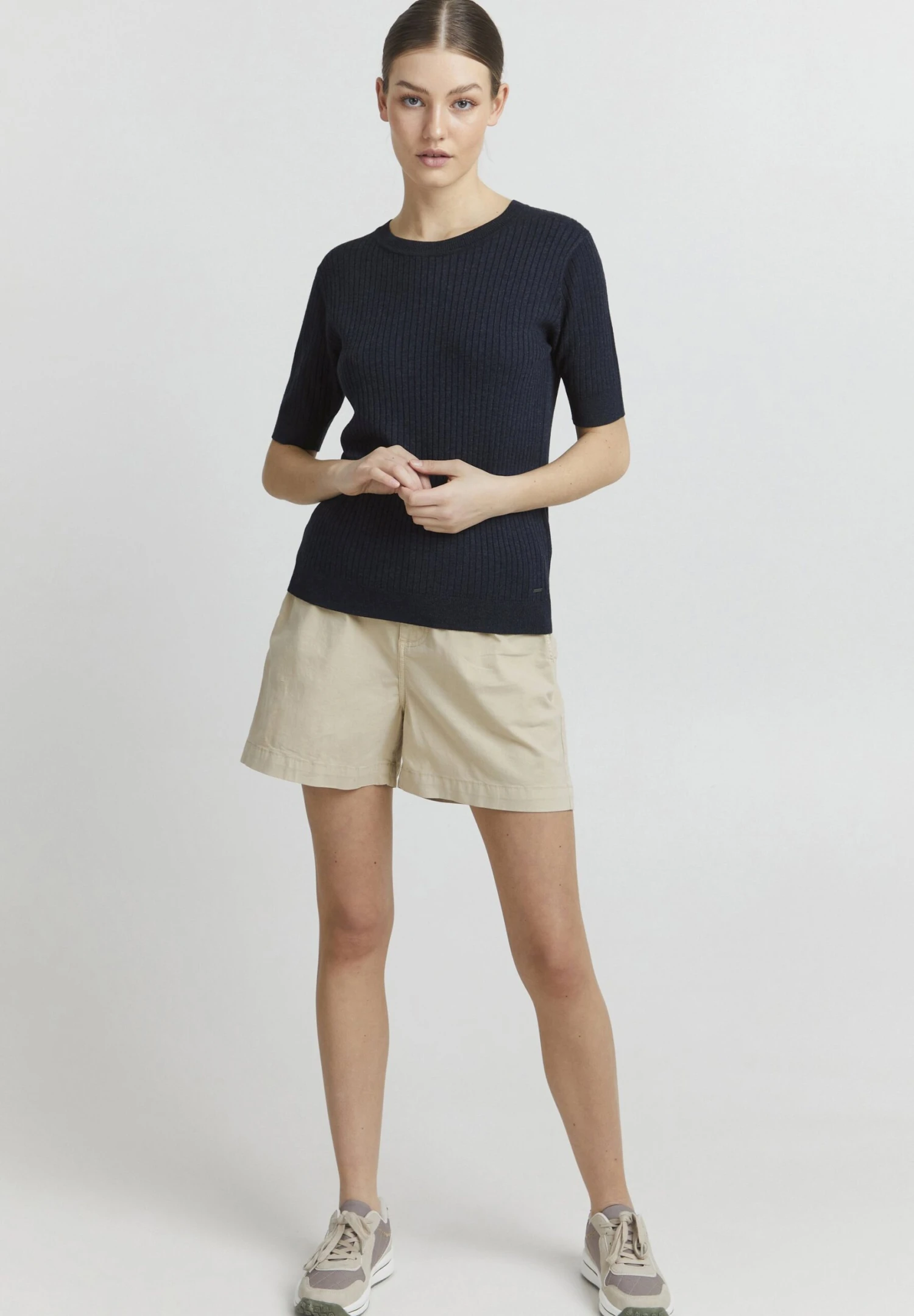 OXMO Riona - T-Shirt Basic - Totaleclipsemelange - Afbeelding 2