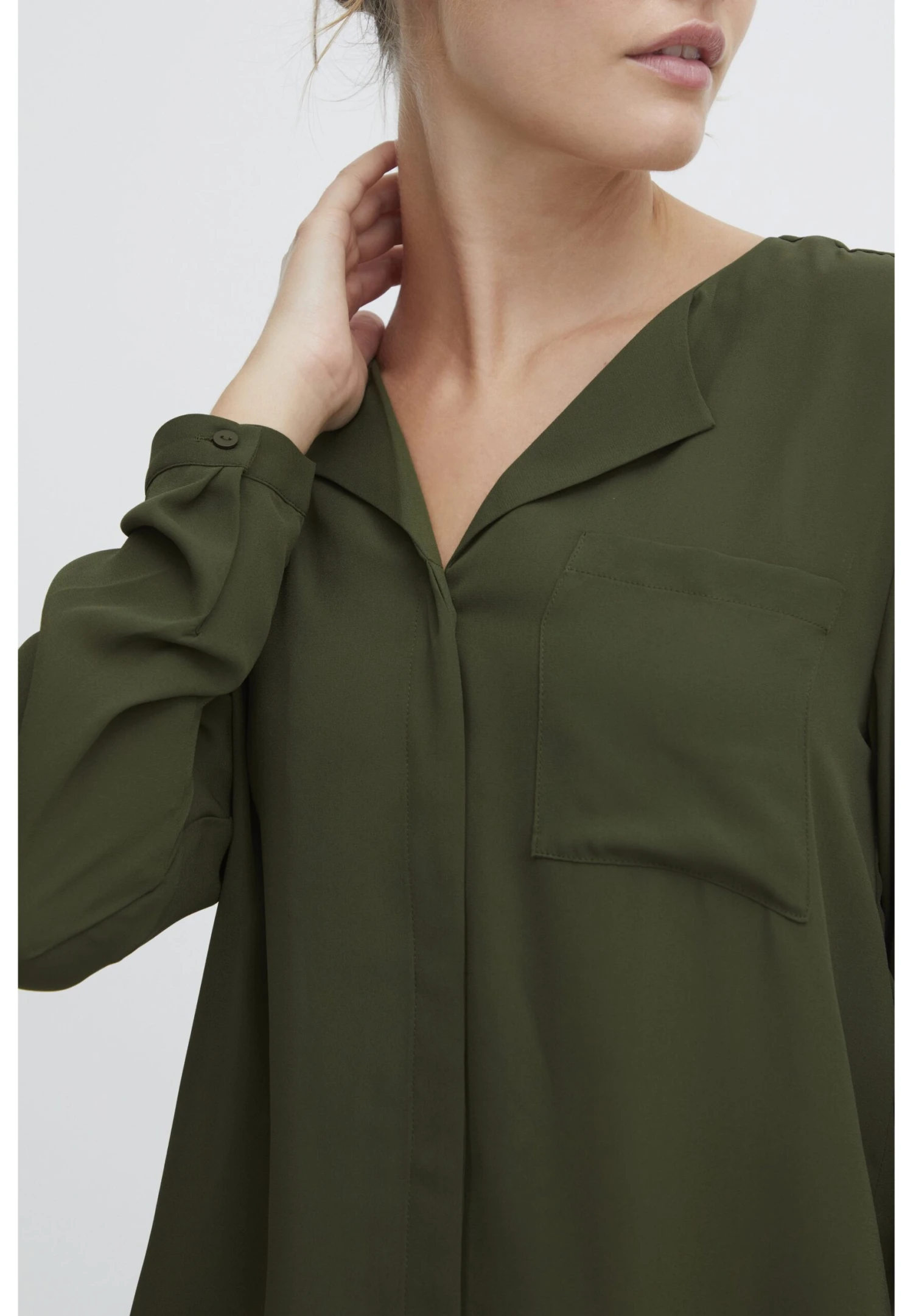 OXMO Oxhally - Blouse - Rifle Green - Afbeelding 4