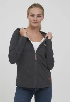 OXMO Oxwanda - Sweater Met Rits - Dar Grey M