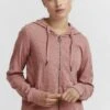 OXMO Oxlova - Sweater Met Rits - Ash Rose Melange