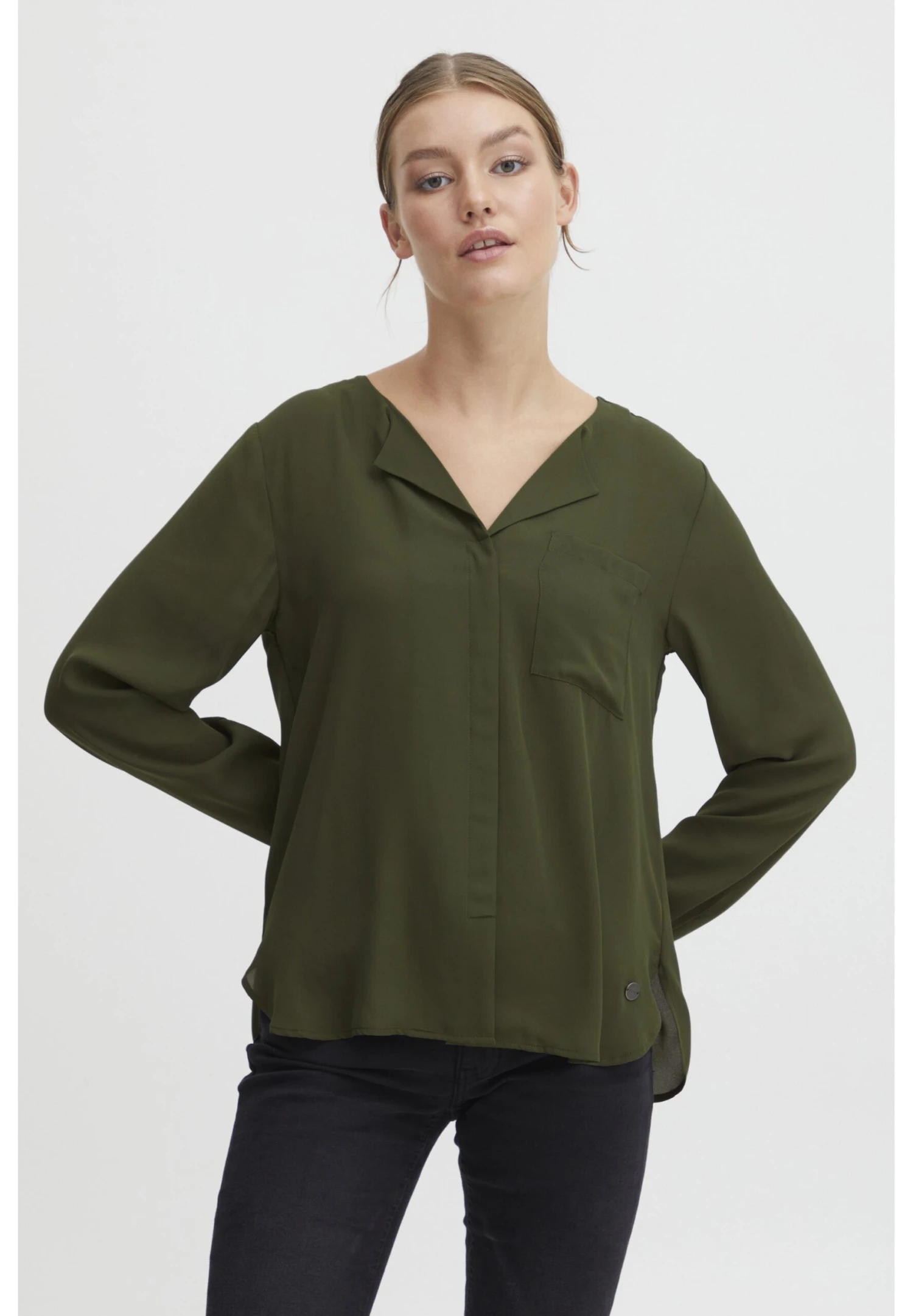OXMO Oxhally - Blouse - Rifle Green