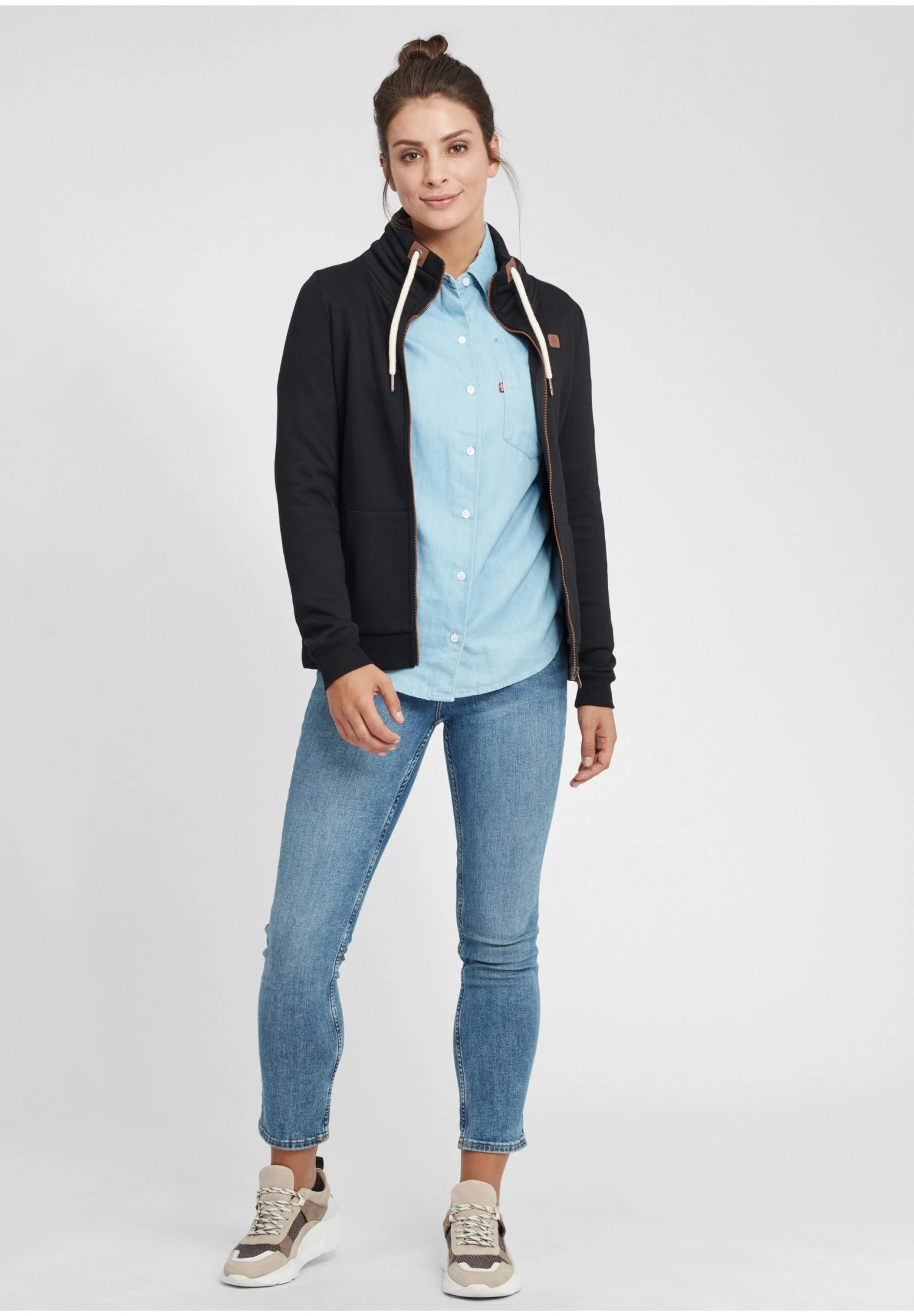 OXMO Oxvicky - Sweater Met Rits - Black - Afbeelding 2