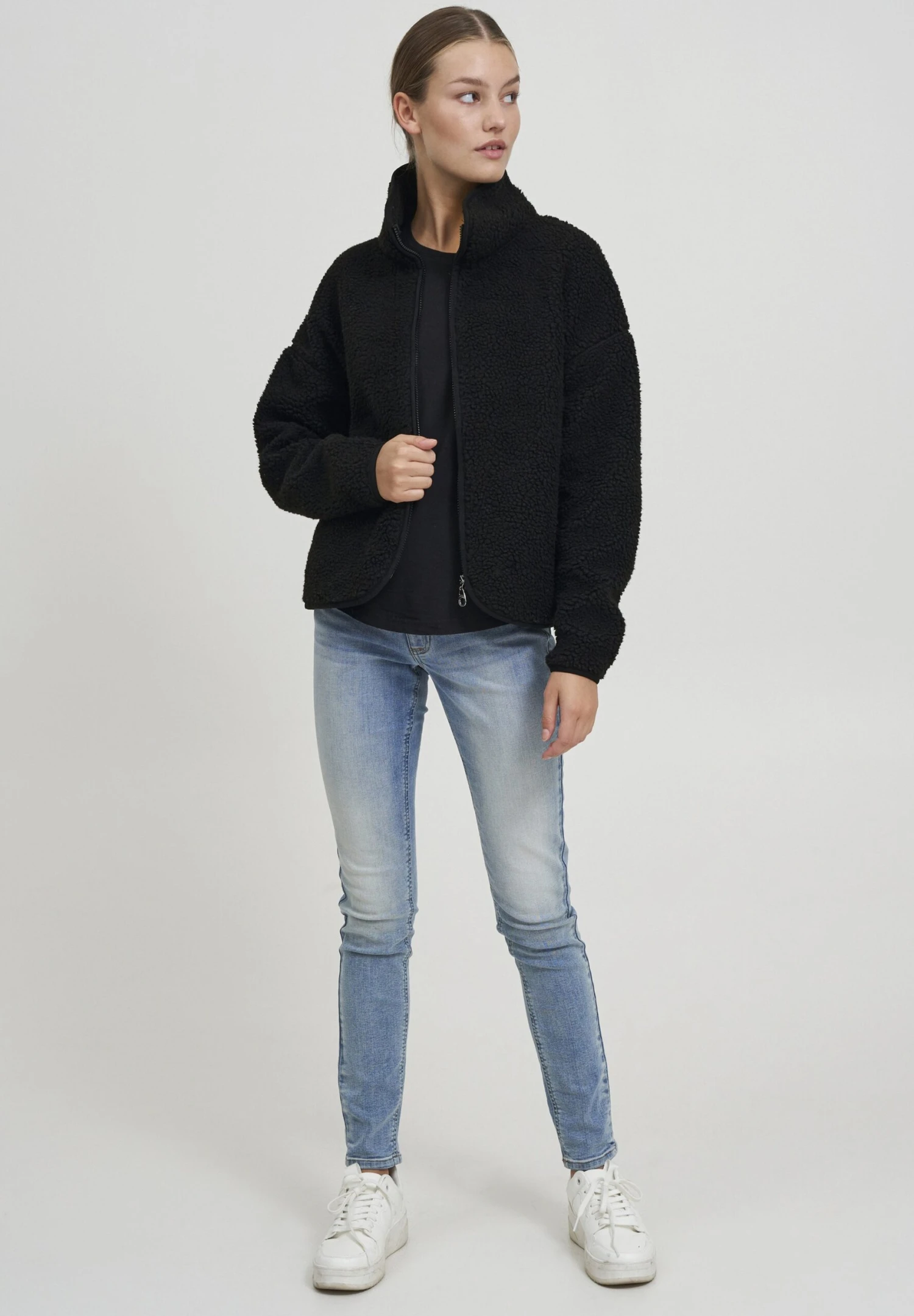 OXMO Oxtonje - Sweater Met Rits - Black - Afbeelding 2