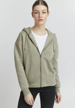 OXMO Holunder - Sweater Met Rits - Seagrass