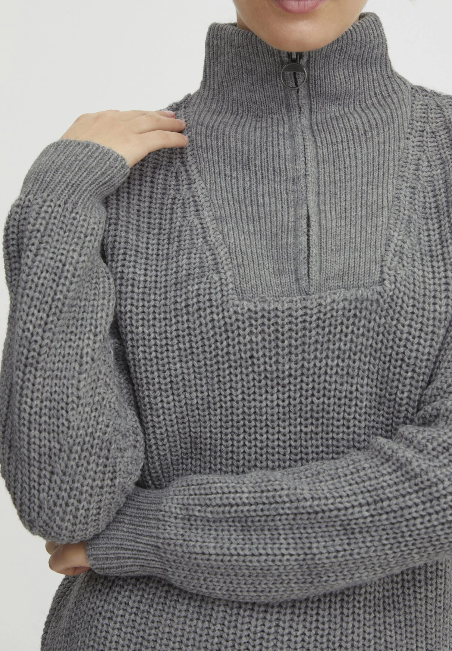 OXMO Oxnancy - Trui - Medium Grey Melange - Afbeelding 4