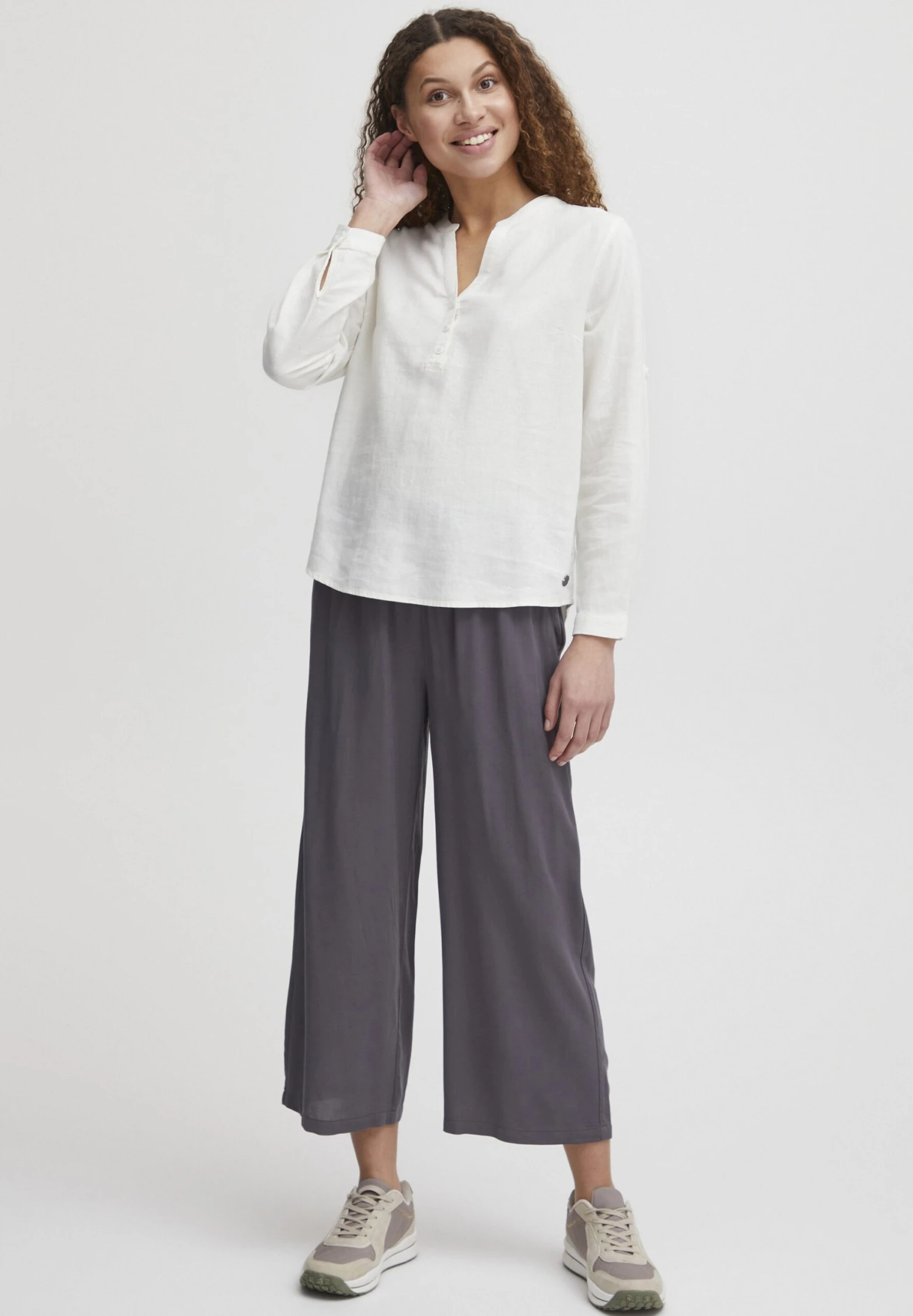 OXMO Oxanja - Blouse - Off White - Afbeelding 2