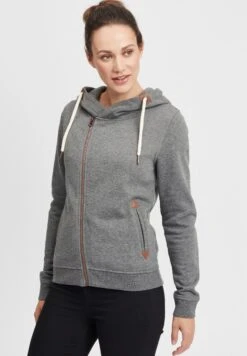 OXMO Oxvicky - Sweater Met Rits - Grey Mel
