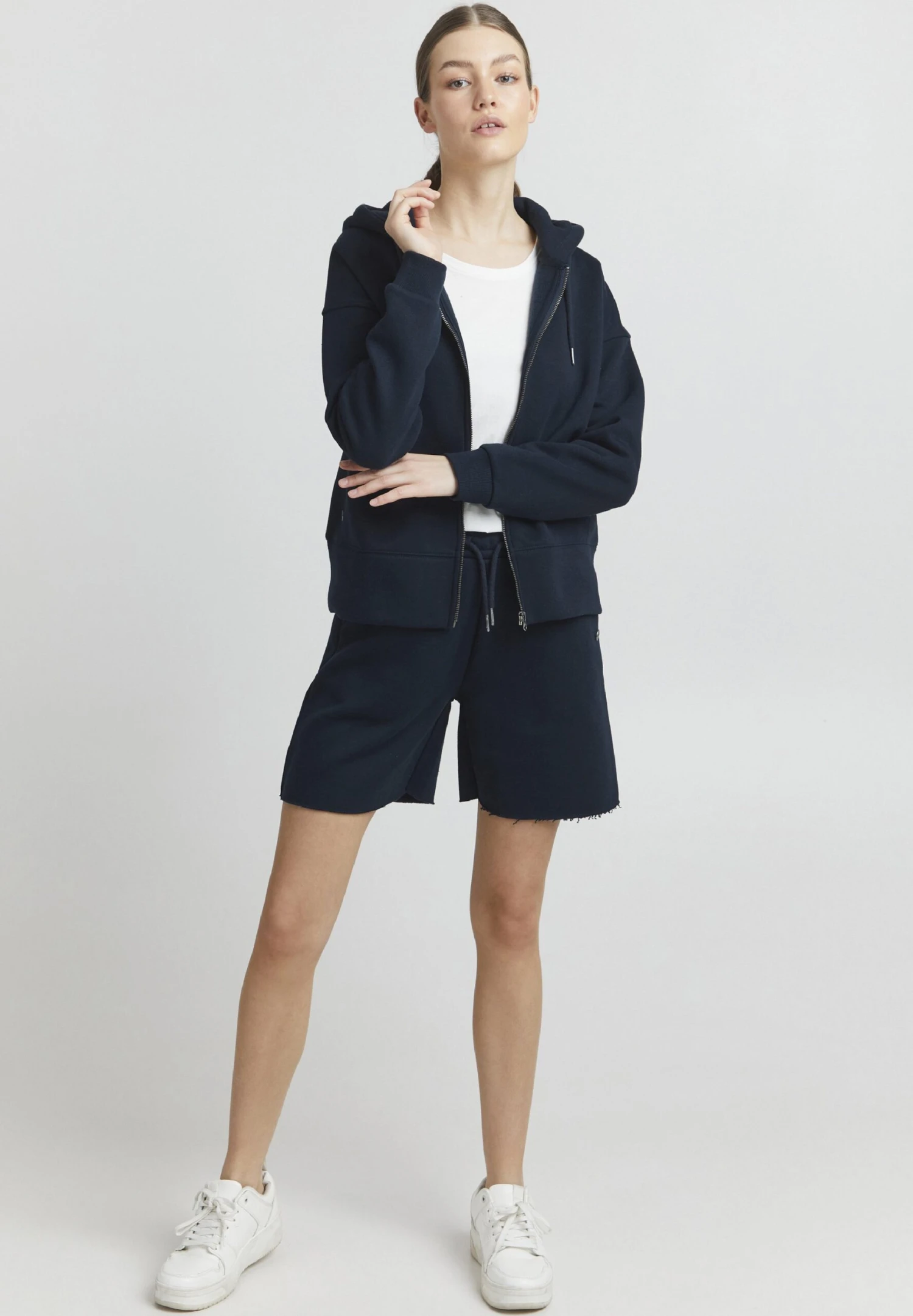 OXMO Holunder - Sweater Met Rits - Total Eclipse - Afbeelding 2