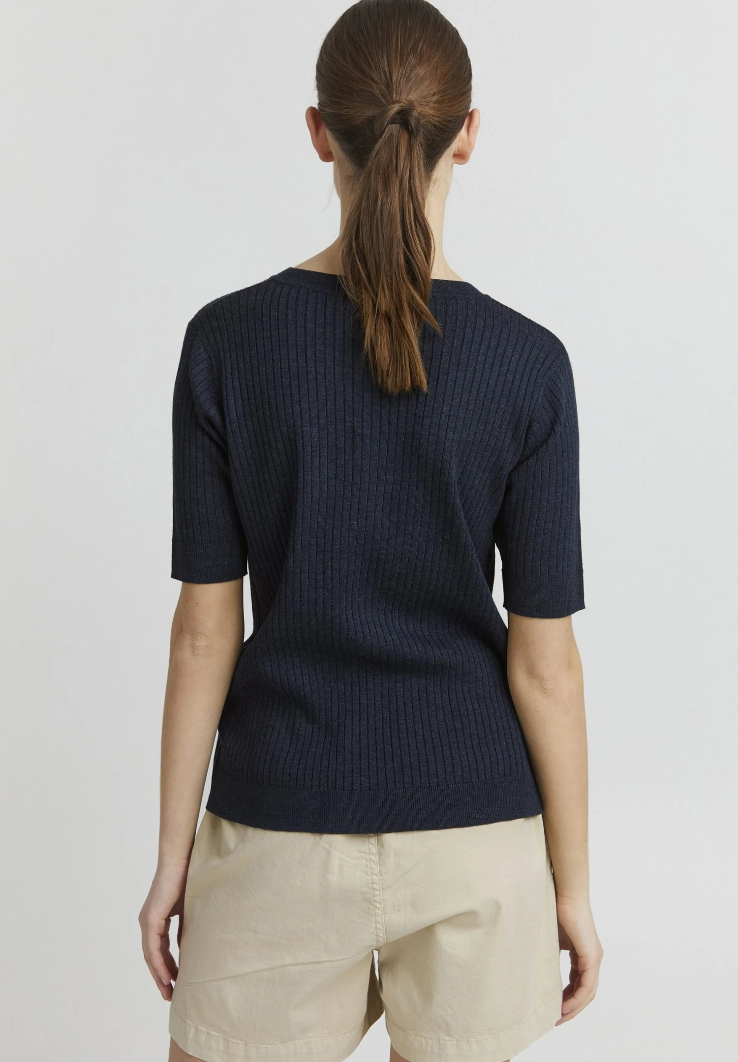 OXMO Riona - T-Shirt Basic - Totaleclipsemelange - Afbeelding 3