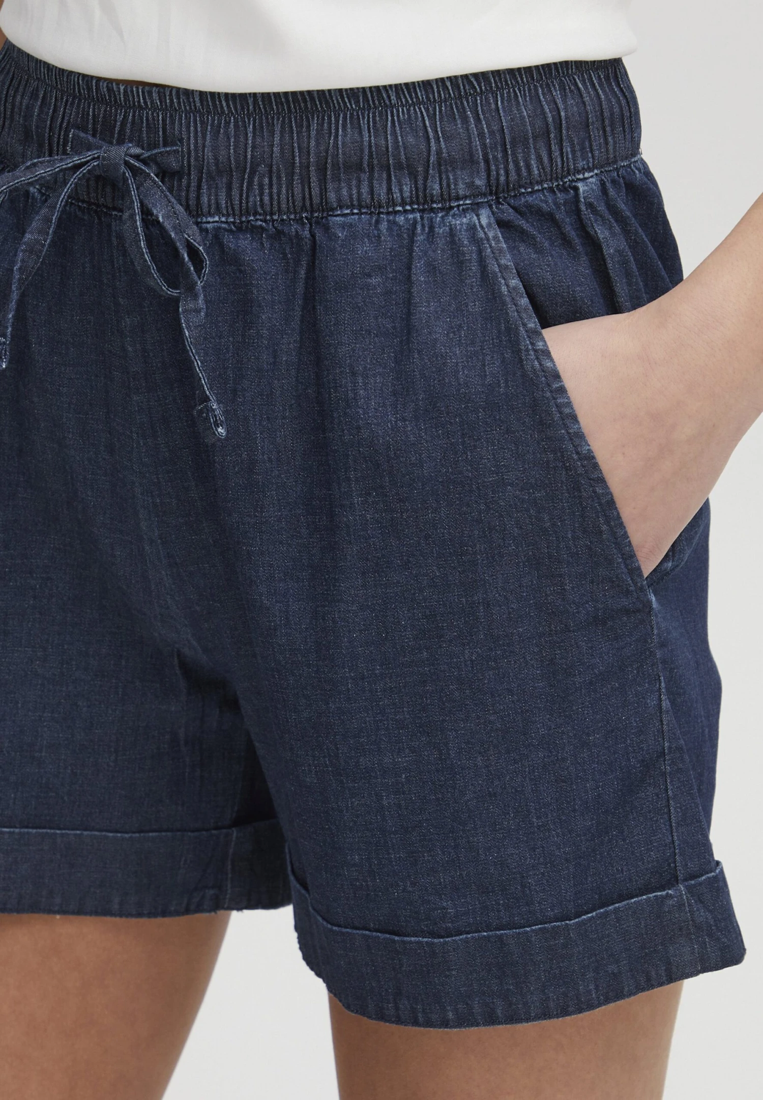 OXMO Oxlillith - Jeansshort - Dark Blue Denim - Afbeelding 4