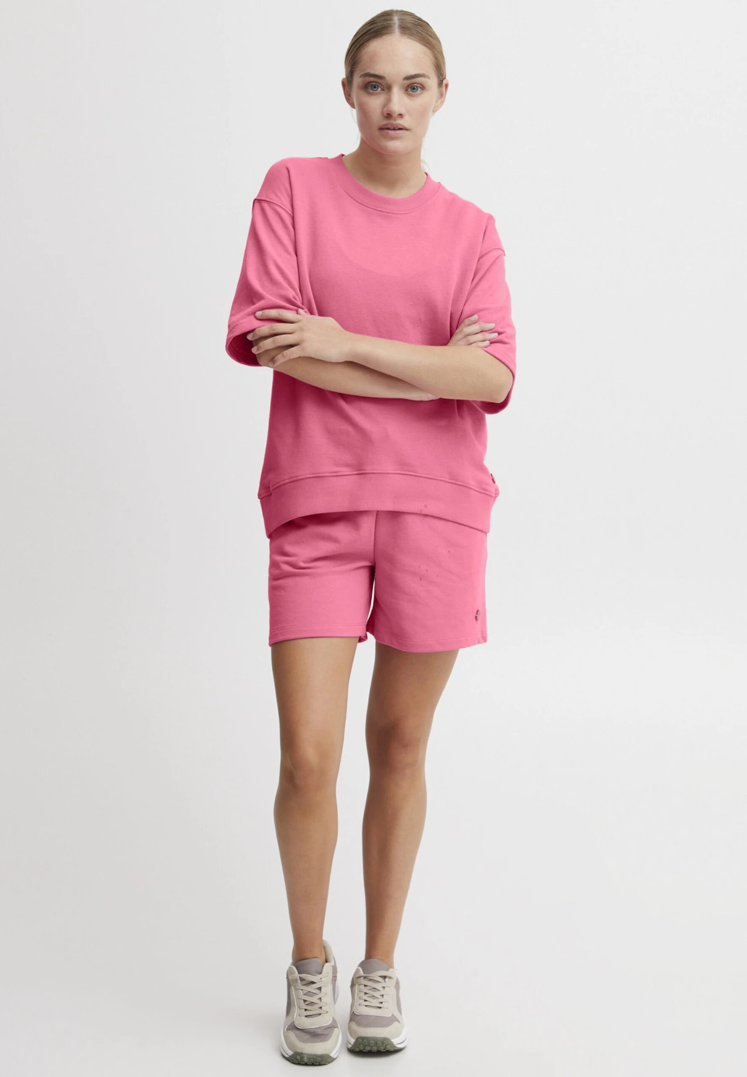 OXMO Oxsafina - T-Shirt Basic - Azalea Pink - Afbeelding 2
