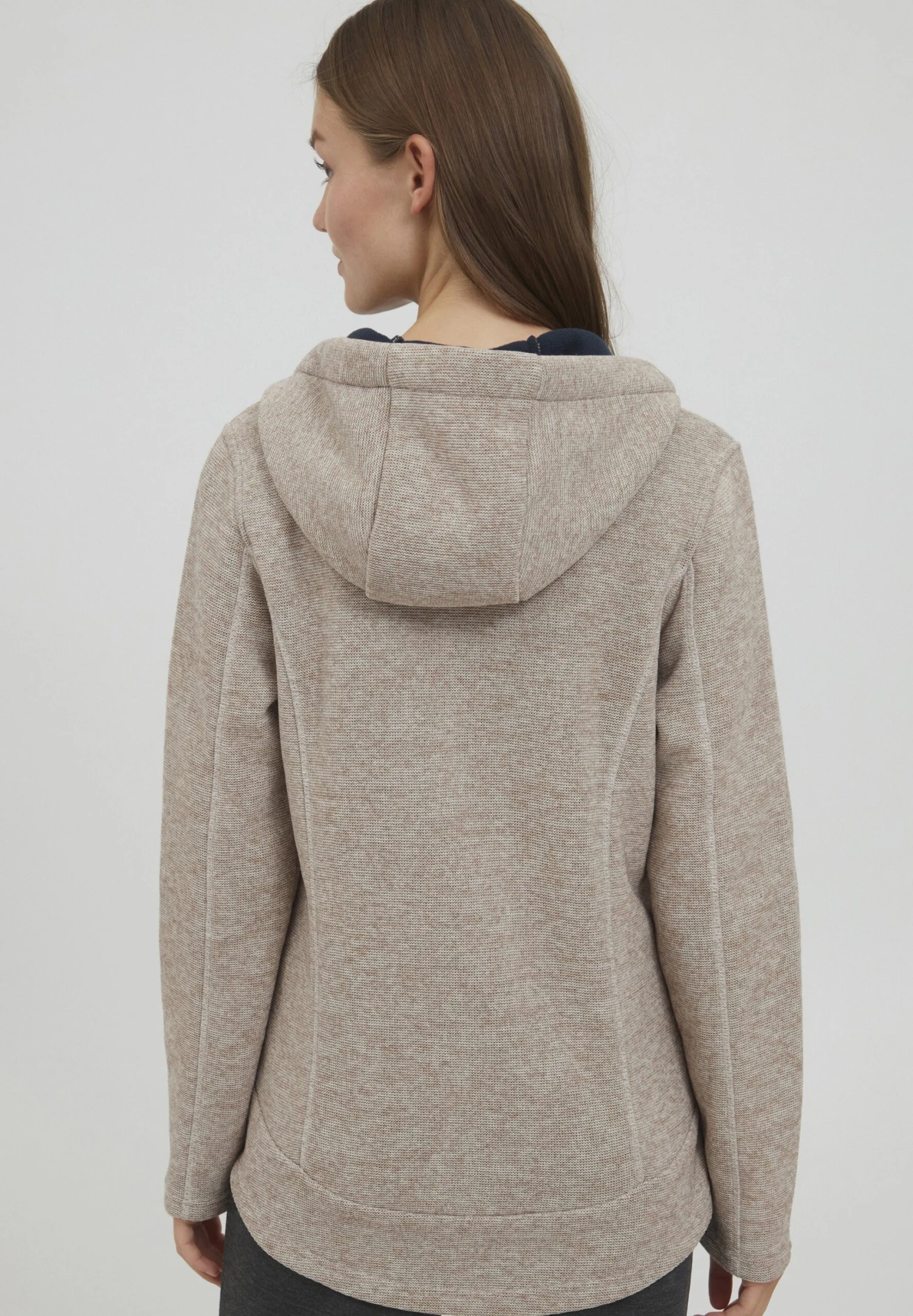 OXMO Oxfia - Sweater Met Rits - Cloud Dancer - Afbeelding 3