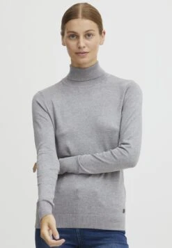 OXMO Katja - Trui - Mid Grey Melange