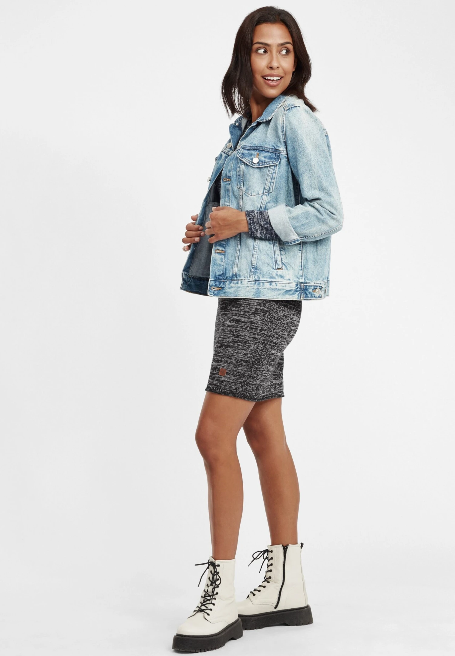 OXMO Oxdanielle - Gebreide Jurk - Black - Afbeelding 2