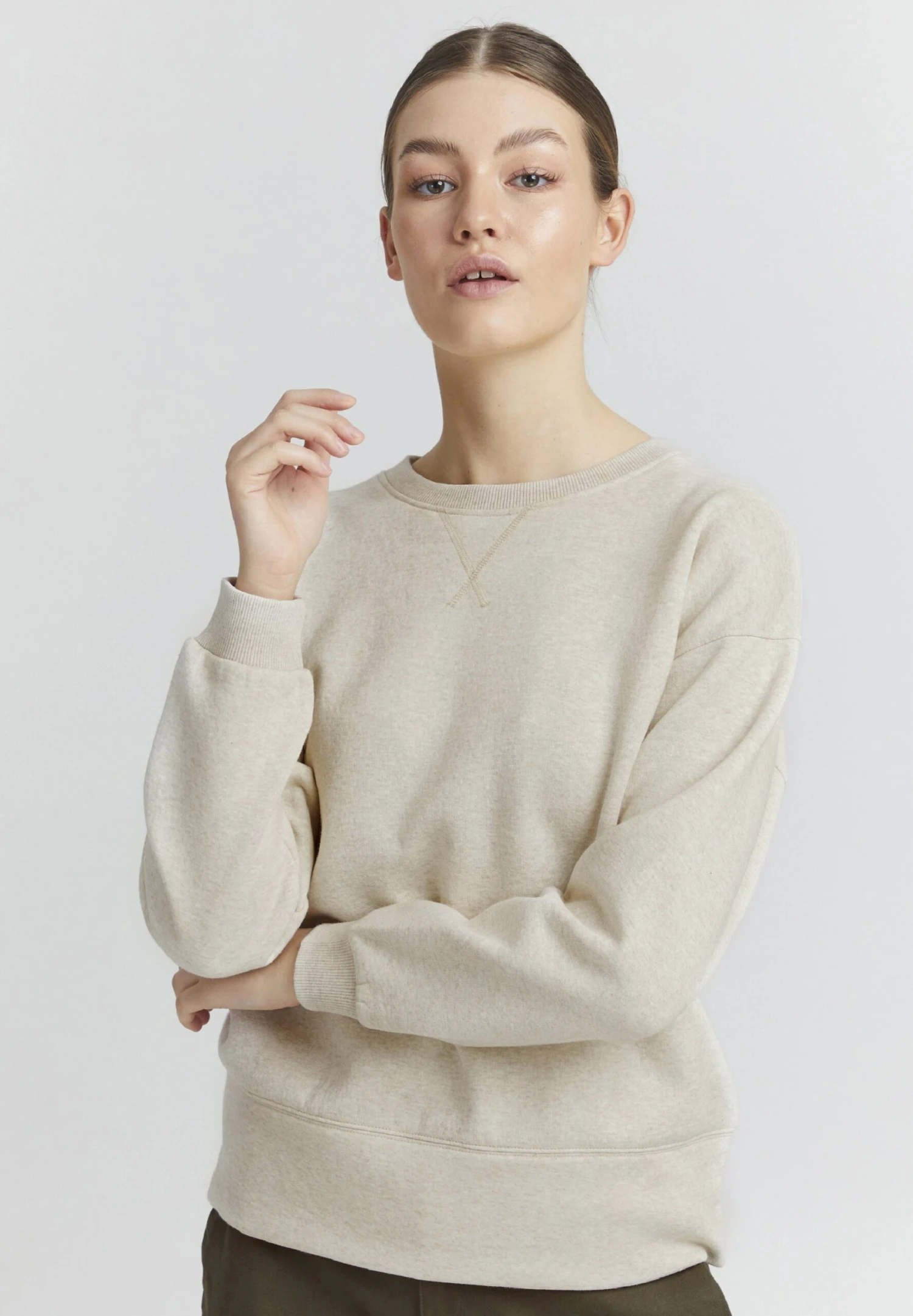 OXMO Holma - Sweater - Oatmeal Melange