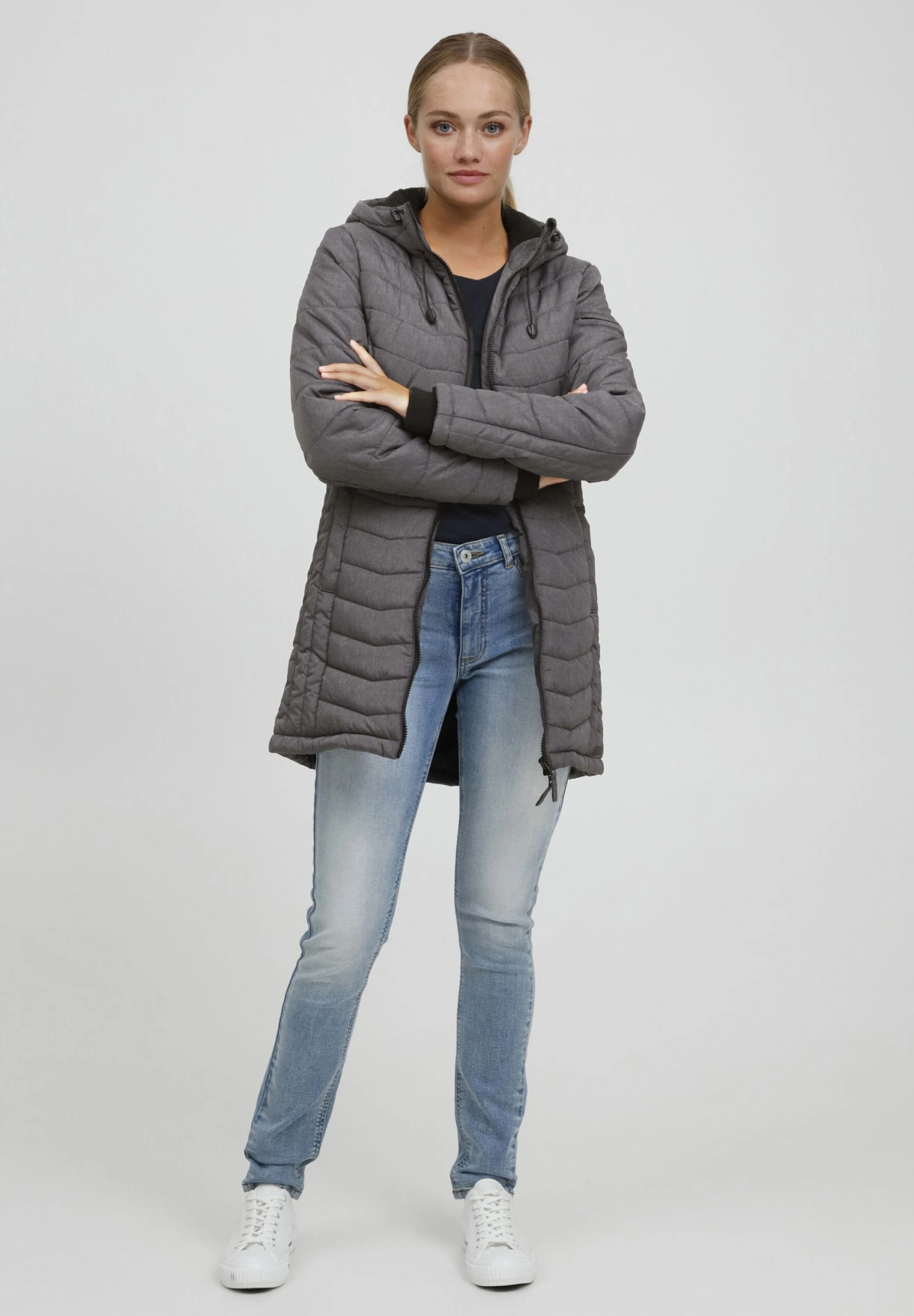 OXMO Oxnelly - Winterjas - Smoked Pearl - Afbeelding 2